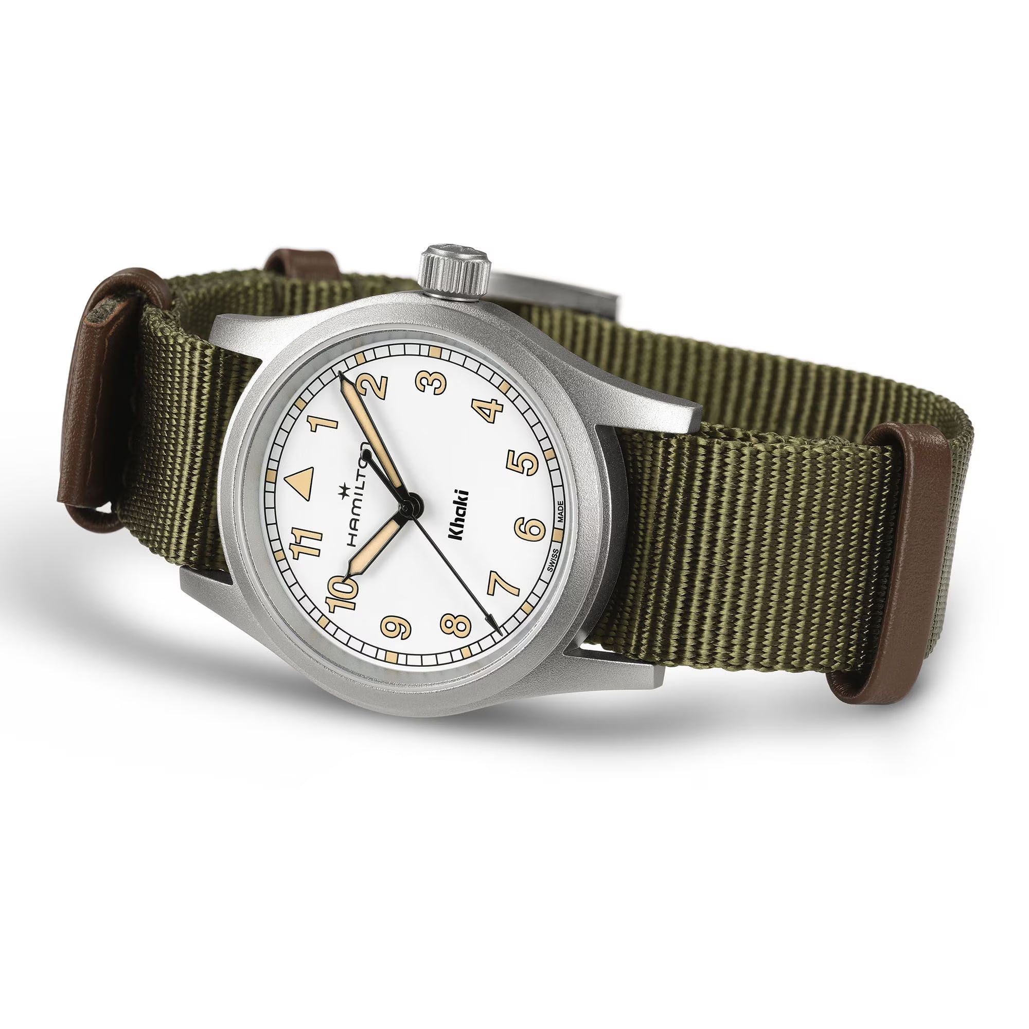 Hamilton Khaki Field Quartz White Dial NATO Strap Unisex Watch H69301910