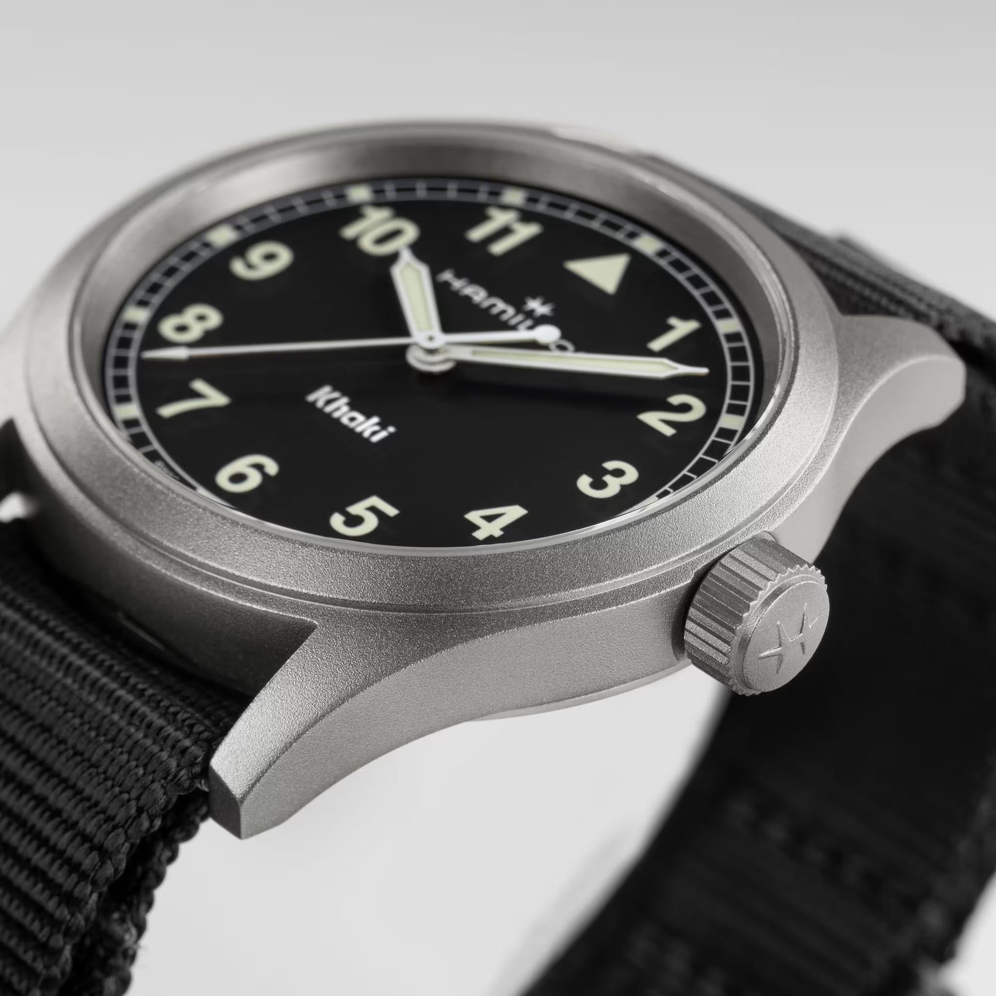 Hamilton Khaki Field Quartz Black Dial Black Textile Strap Men’s Watch H69401430