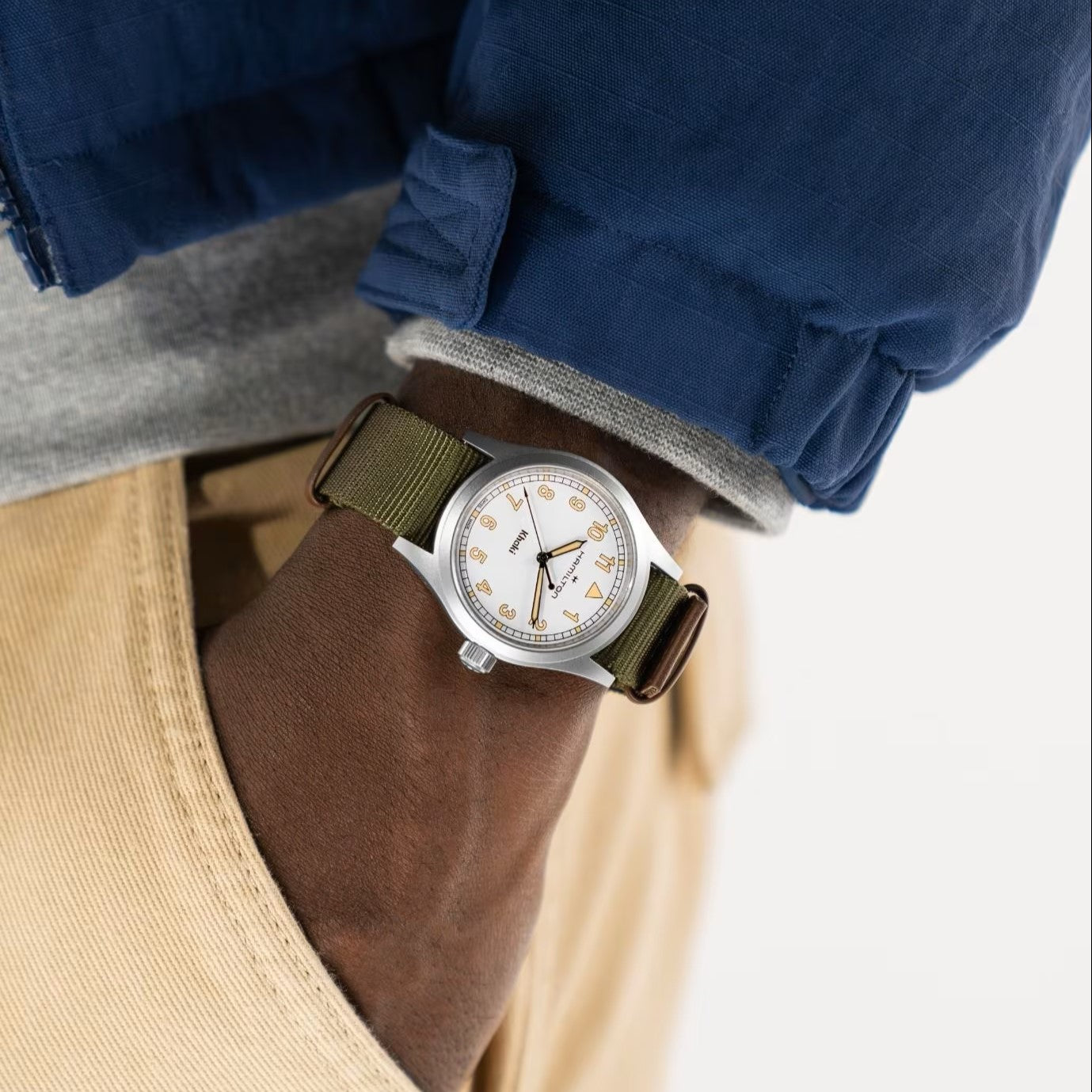 Hamilton Khaki Field Quartz NATO Strap White Dial Men’s Watch H69401910