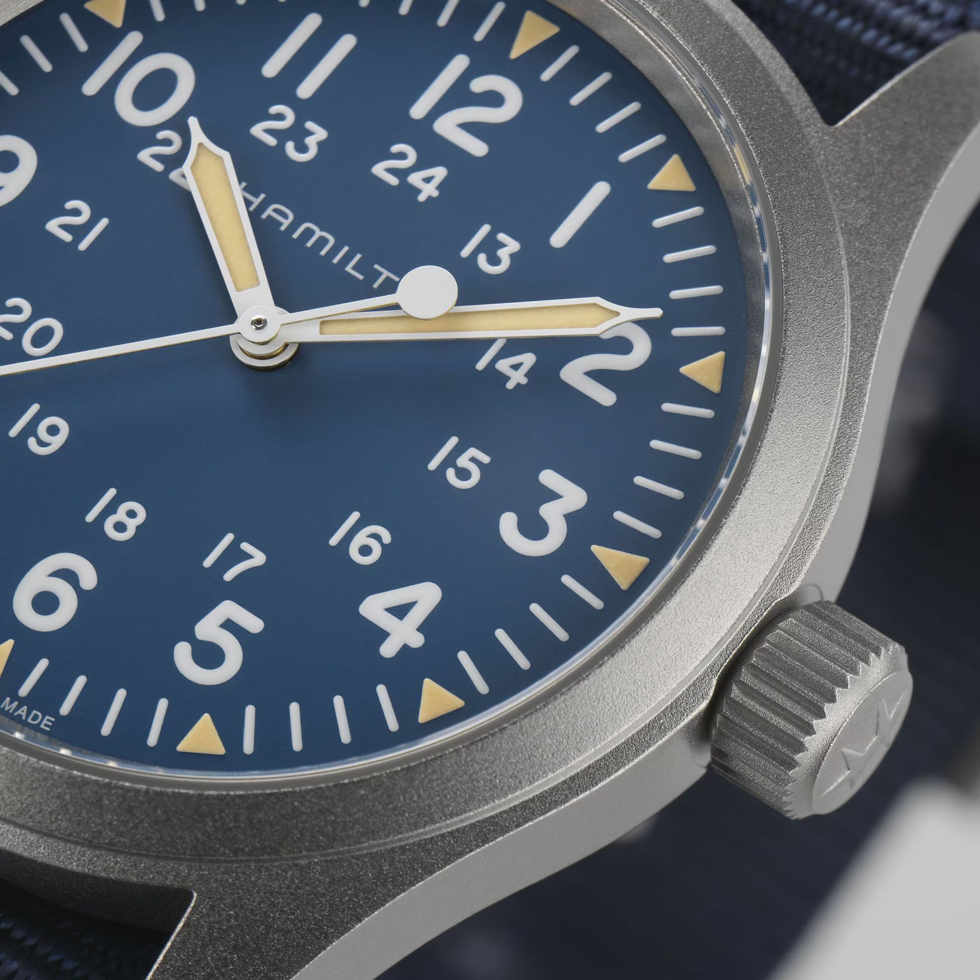 Hamilton Khaki Field Mechanical Blue Dial NATO Strap Men's Watch H69439940