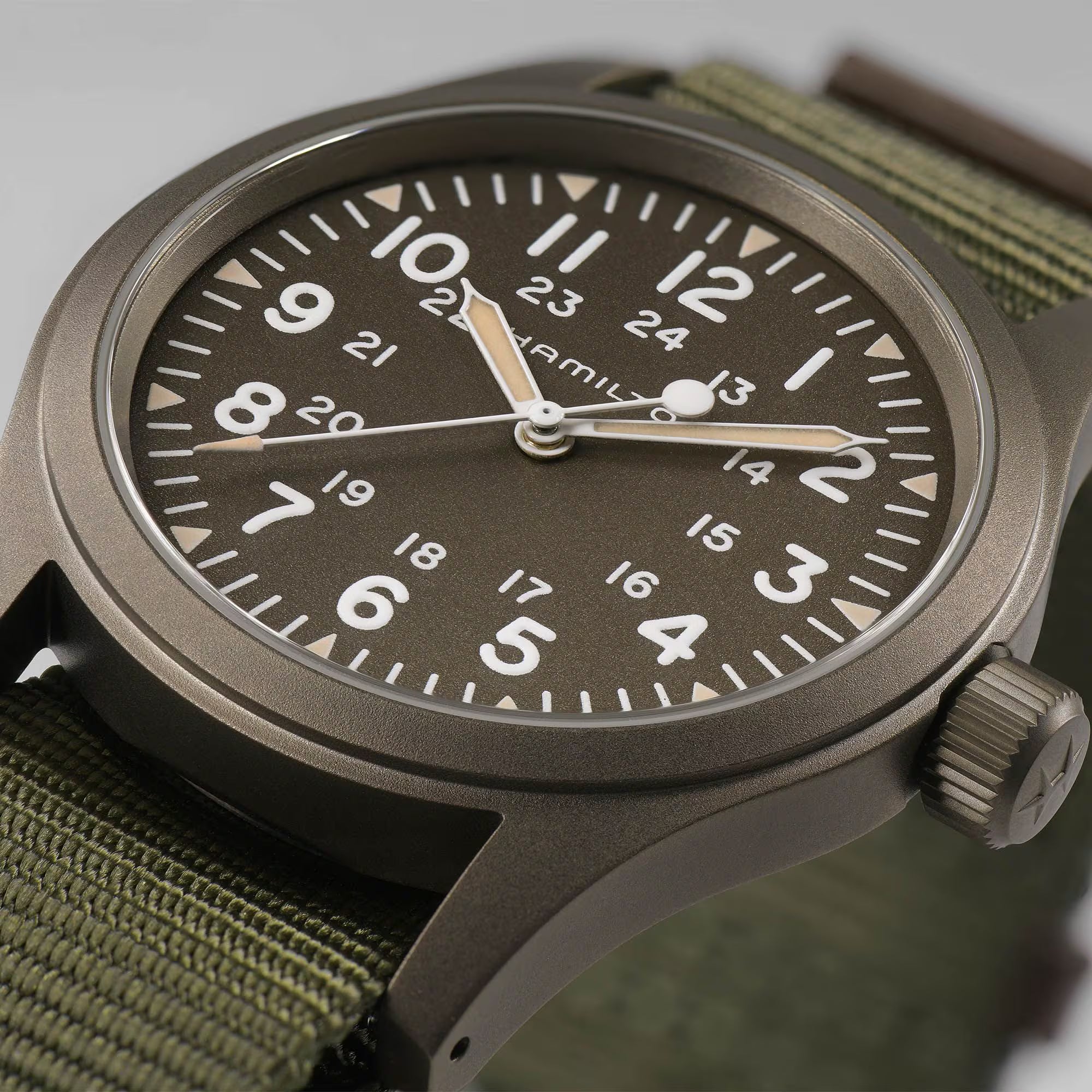 Hamilton Khaki Field Mechanical Green Dial NATO Strap Men's Watch H69449961