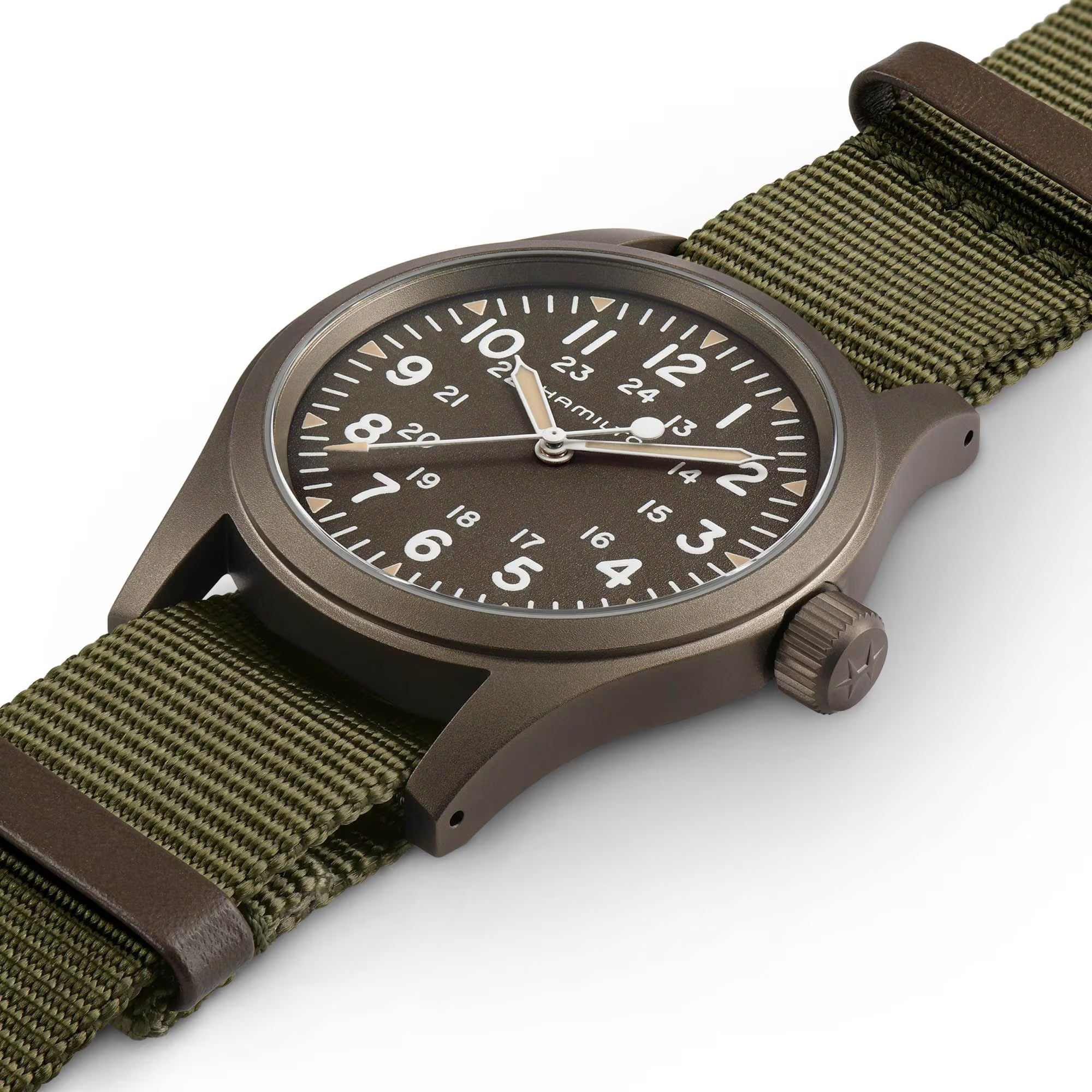 Hamilton Khaki Field Mechanical Green Dial NATO Strap Men's Watch H69449961