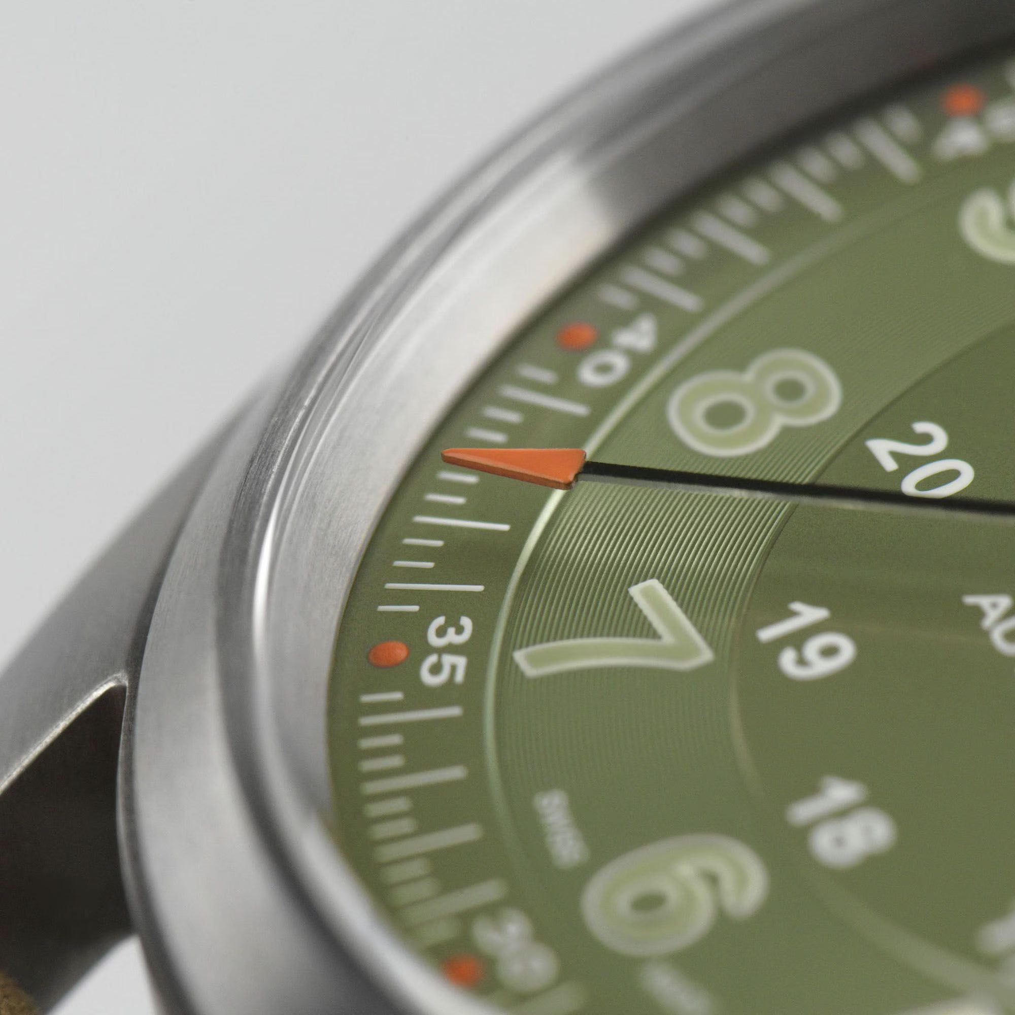 Hamilton Khaki Field Titanium Automatic Green Dial Brown Leather Strap Men's Watch H70205860