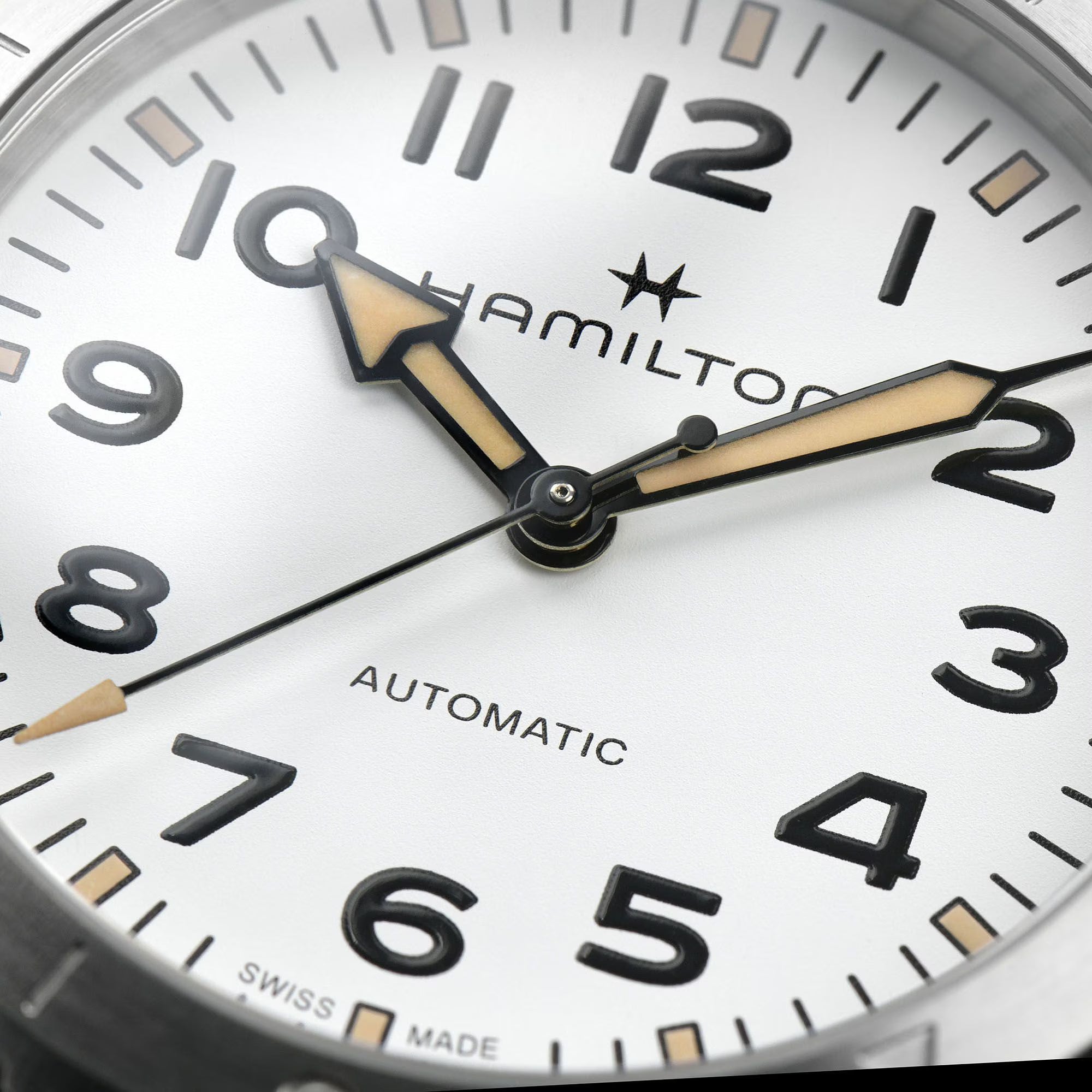 Hamilton Khaki Field Expedition Automatic White Dial Stainless Steel Bracelet Watch H70225110