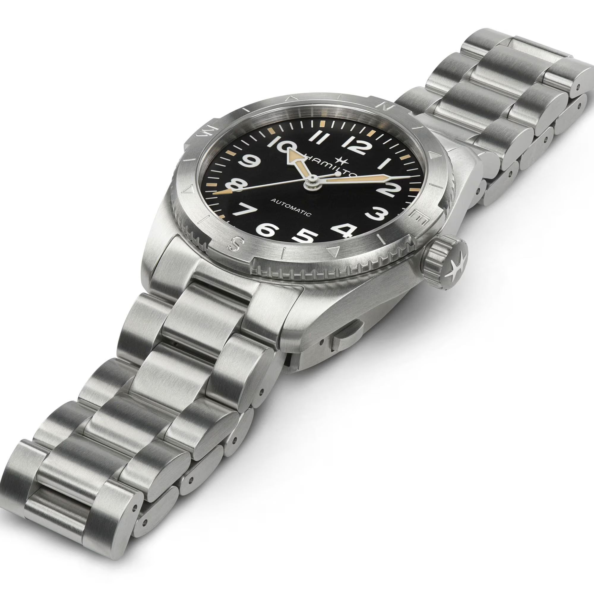 Hamilton Khaki Field Expedition Auto Black Dial Stainless Steel Bracelet Men's Watch H70225130