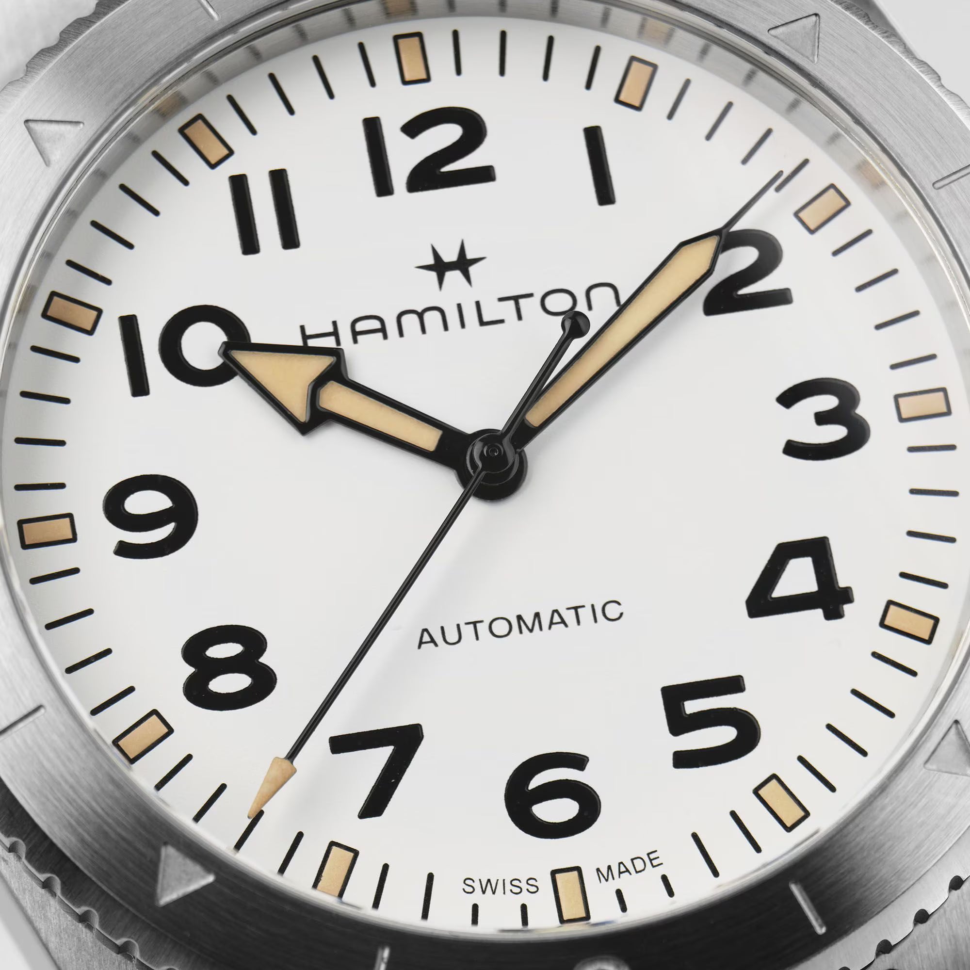 Hamilton Khaki Field Expedition Auto White Dial Stainless Steel Bracelet Men's Watch H70315110