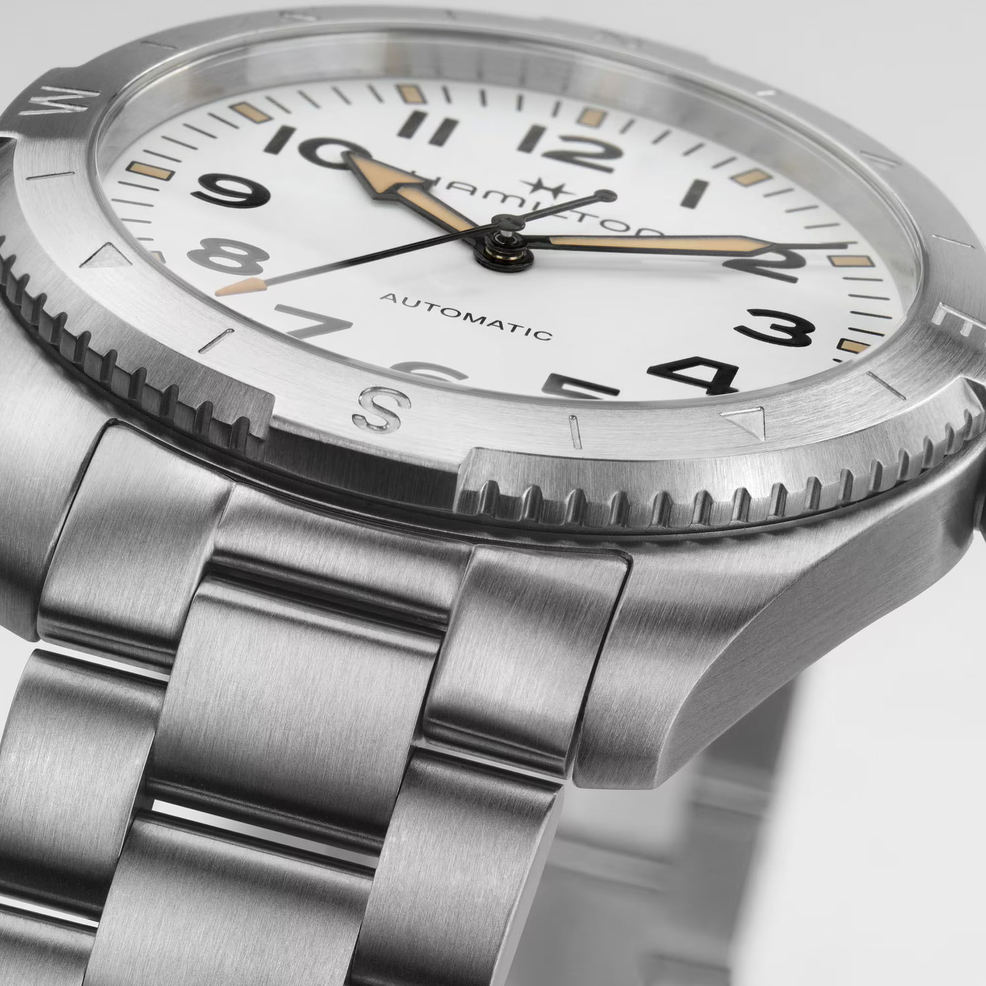 Hamilton Khaki Field Expedition Auto White Dial Stainless Steel Bracelet Men's Watch H70315110