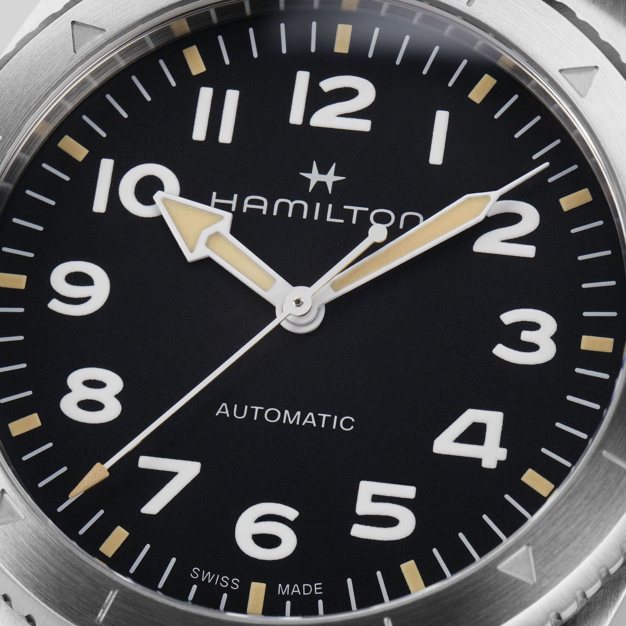 Hamilton Khaki Field Expedition Automatic Black Dial Grey Textile Strap Men's Watch H70315930
