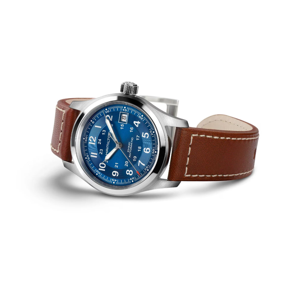 Hamilton Khaki Field auto 38mm unisex watch H70455540 with leather strap