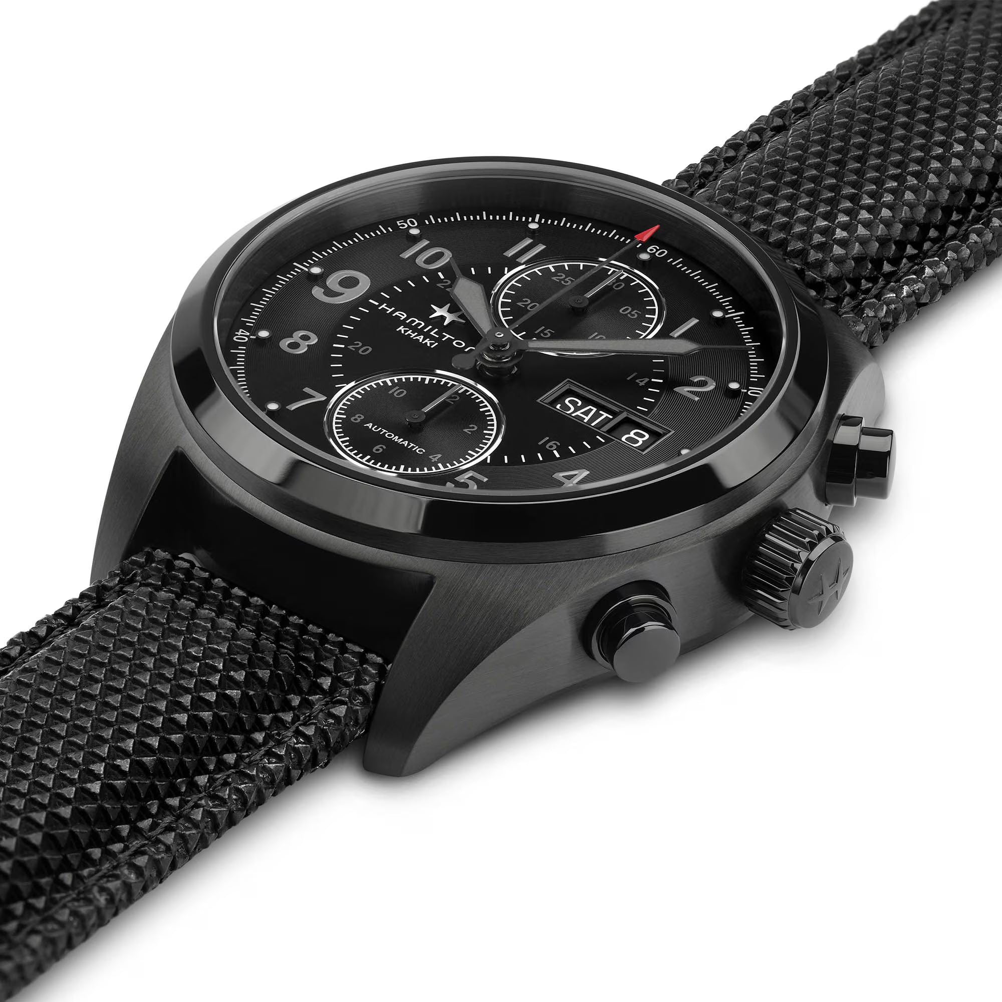 Hamilton Khaki Field Jack Ryan Automatic Black Dial Black Synthetic Strap Men's Watch H71626735