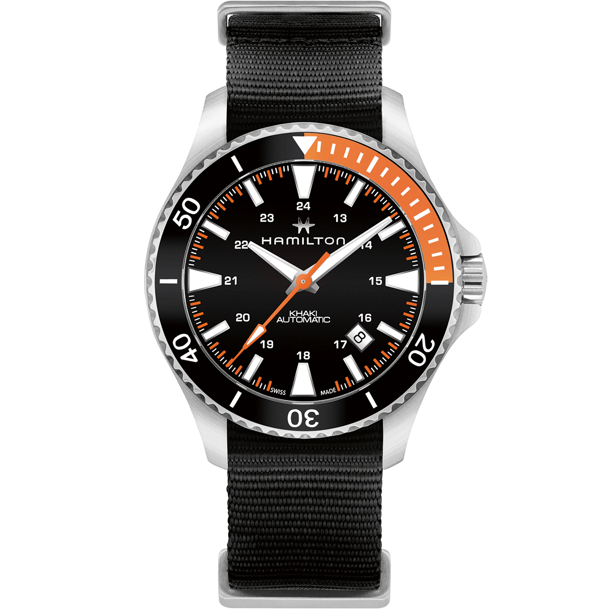 Hamilton Khaki Navy Scuba Automatic Black Dial Black Strap Men's Watch H82305931