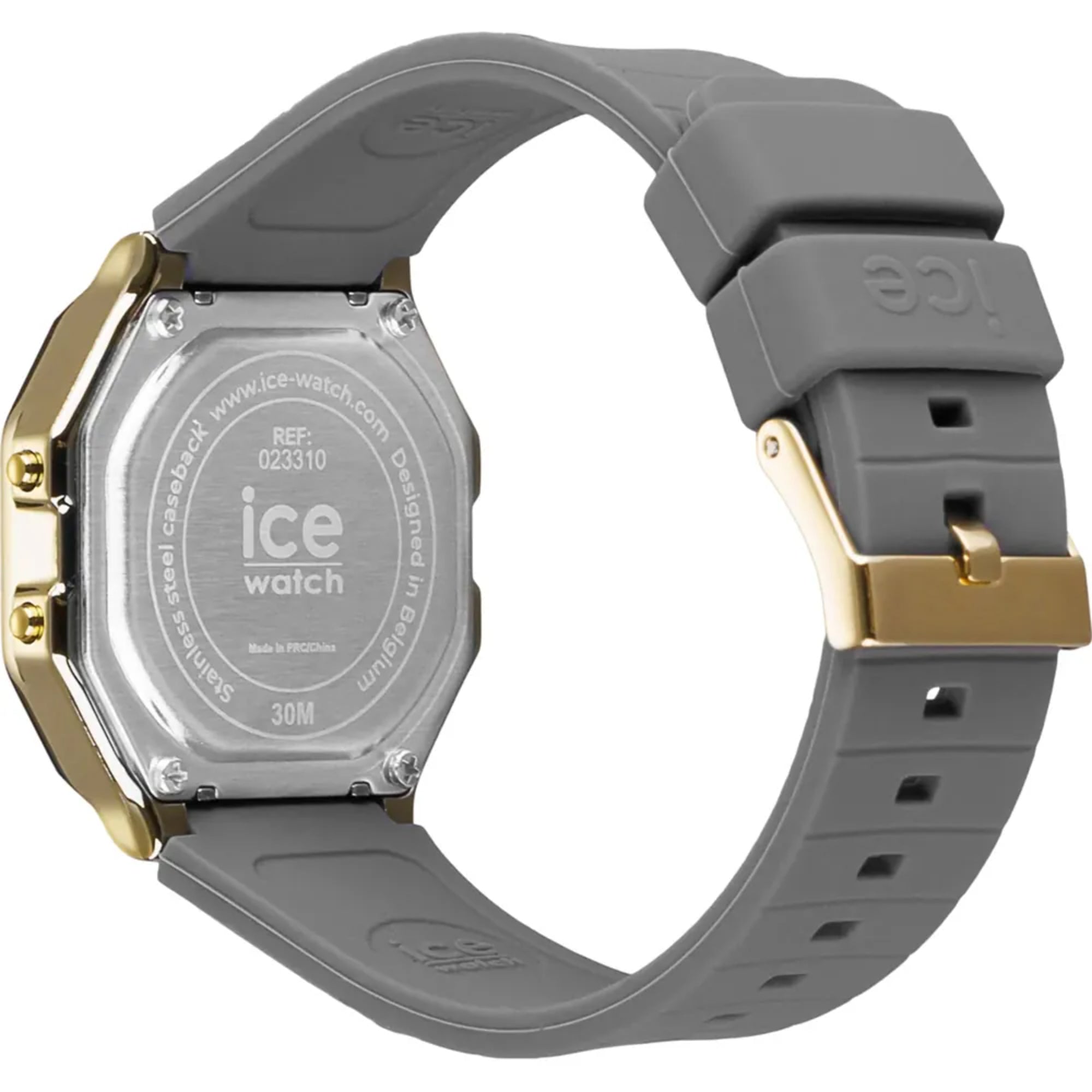 ICE Digit Retro Dove Grey Silicone Strap Digital Men’s Watch 023310