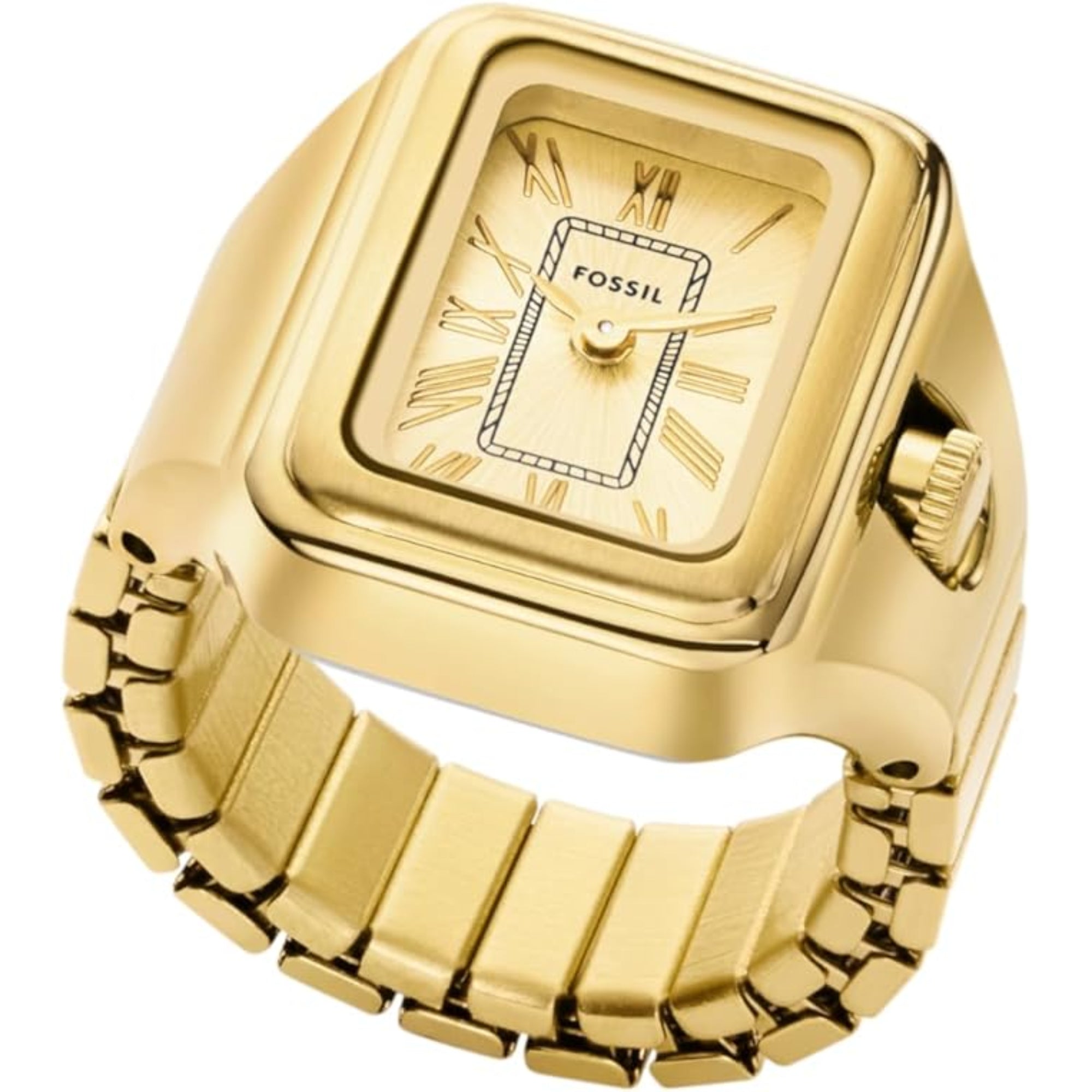 Fossil Raquel Two-Hand Gold-Tone Stainless Steel Ring Ladies Watch ES5343
