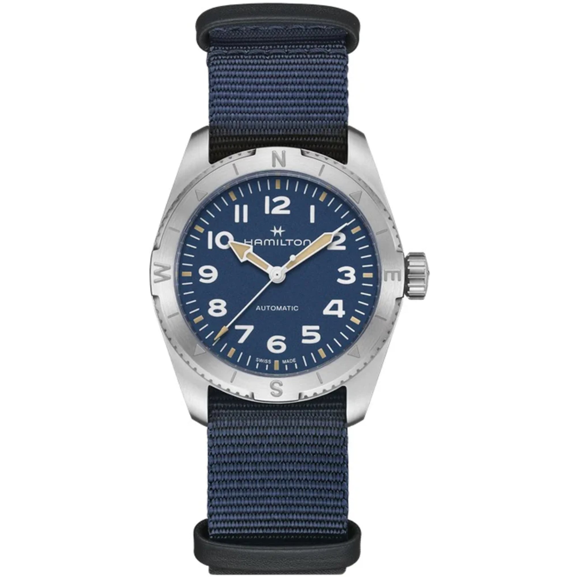 Hamilton Khaki Field Expedition Automatic Blue Dial Blue NATO Strap Unisex Watch H70225940