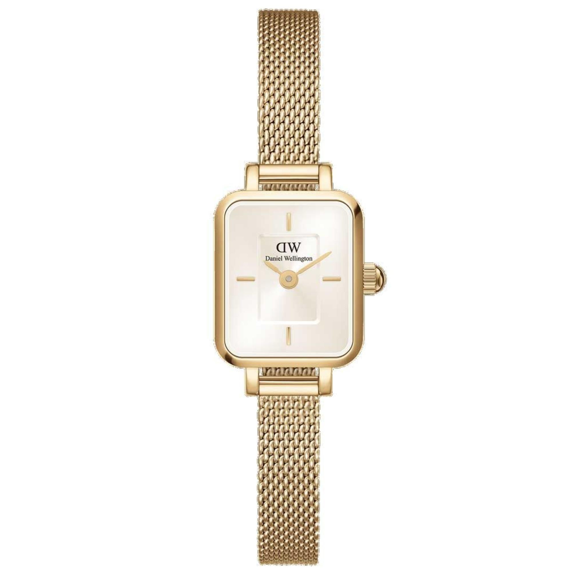 Daniel Wellington Quadro Champagne Dial Stainless Steel Strap Women’s Watch DW00100656
