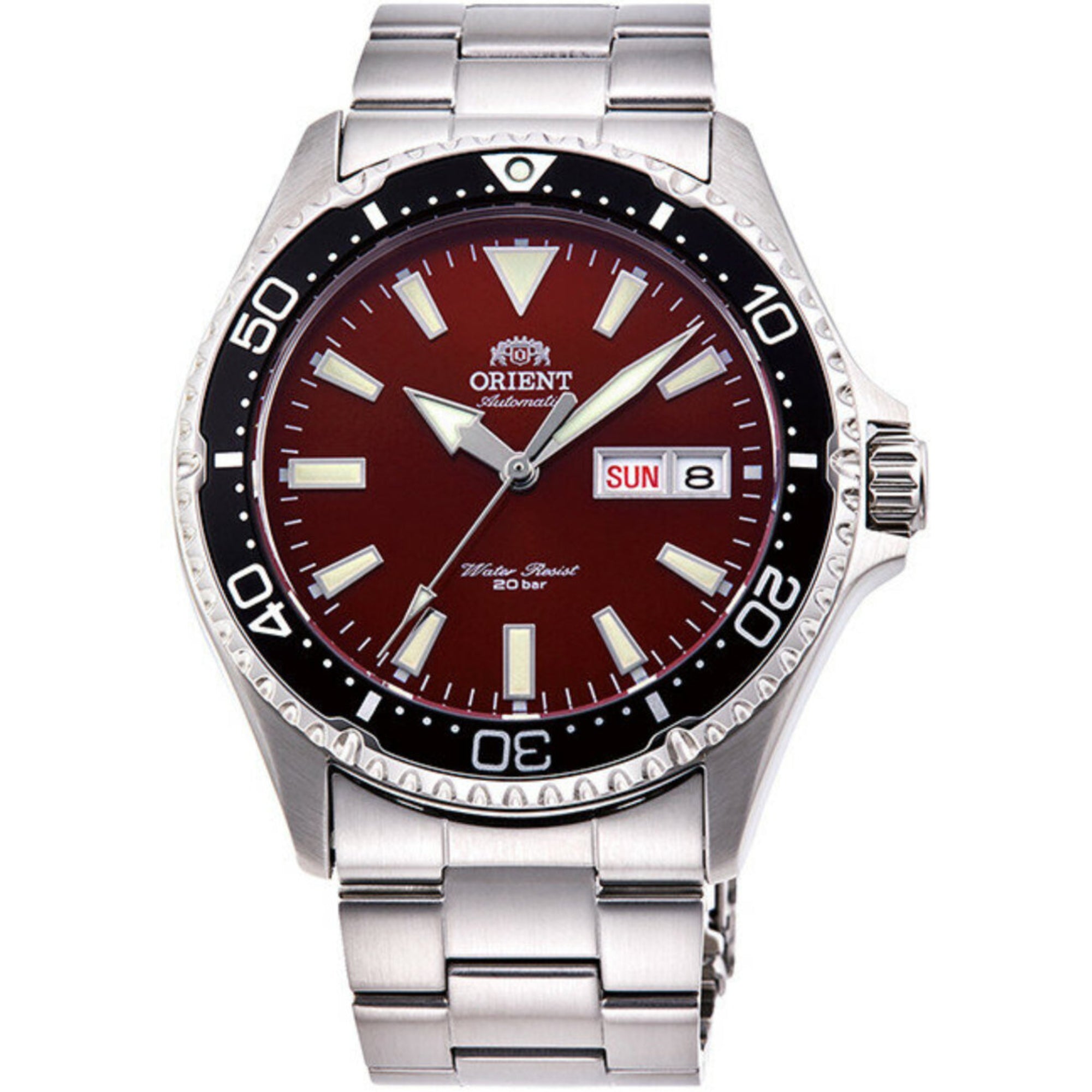 Orient Kamasu Mako III Automatic Red Dial Stainless Steel Bracelet Men’s Watch Dive RA-AA0003R39B