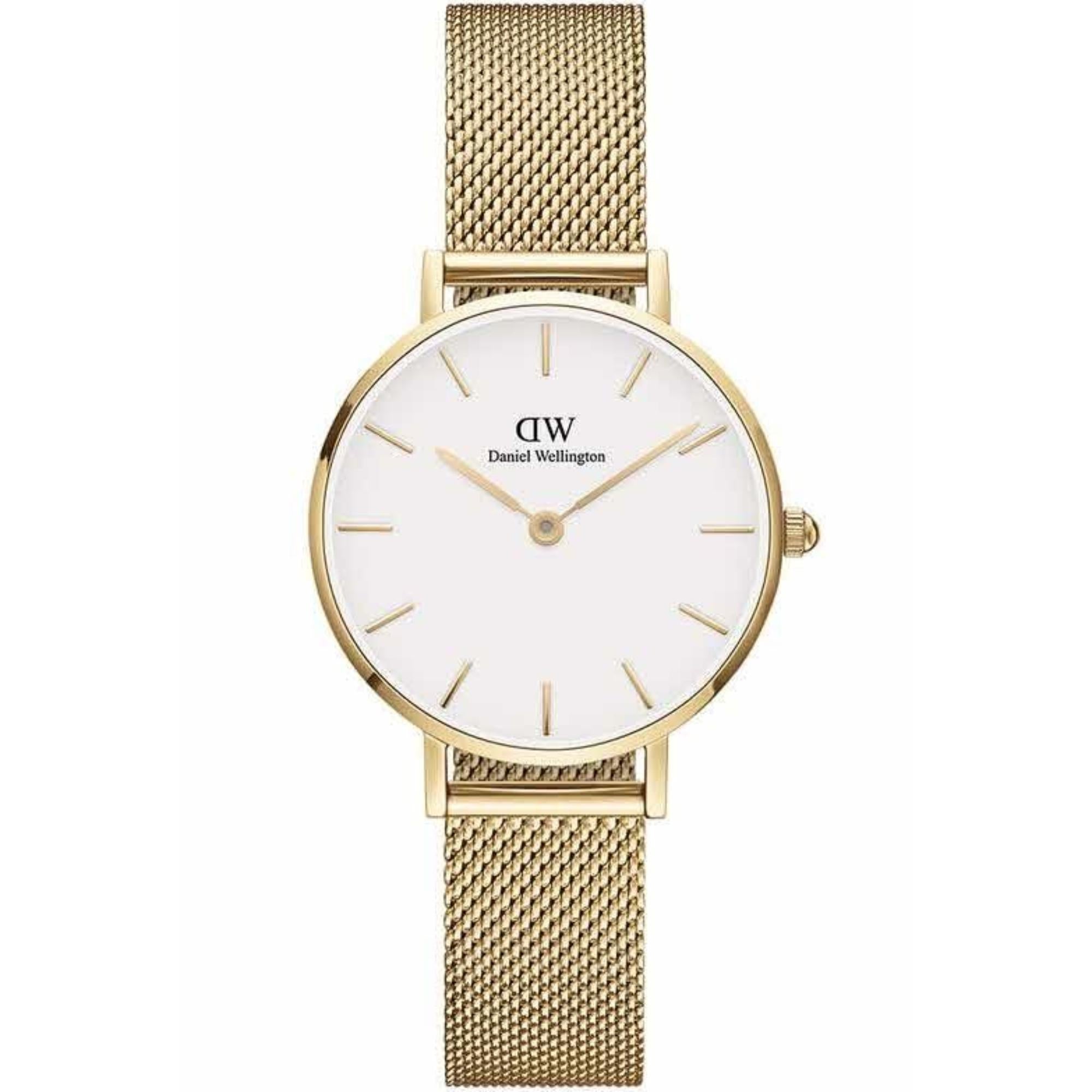 Daniel Wellington Petite Evergold G White Dial Stainless Steel Strap Women’s Watch DW00100350