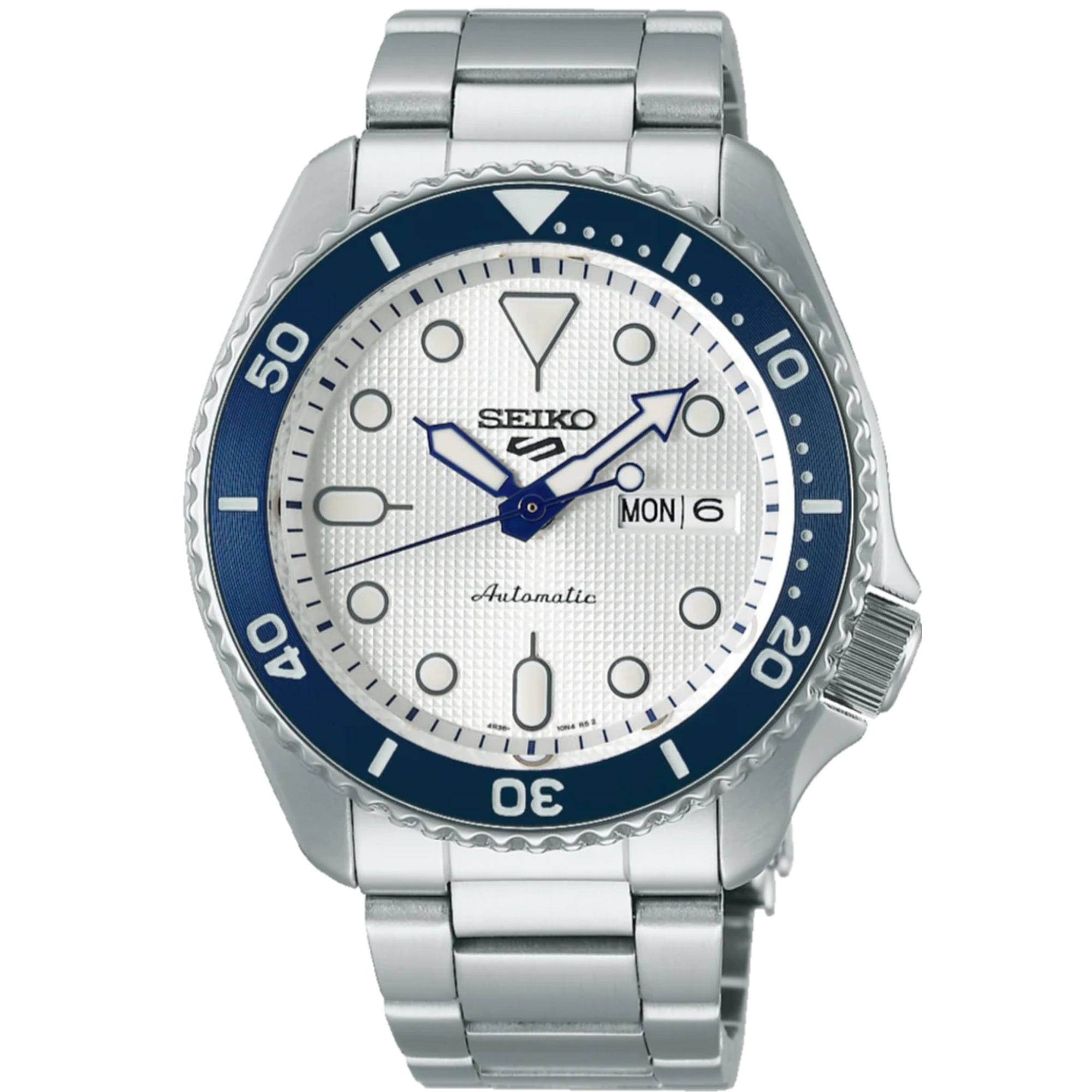Seiko 5 Sports 140th Anniversary Limited Edition Automatic White Dial Stainless Steel Bracelet Men's Watch SRPG47K1