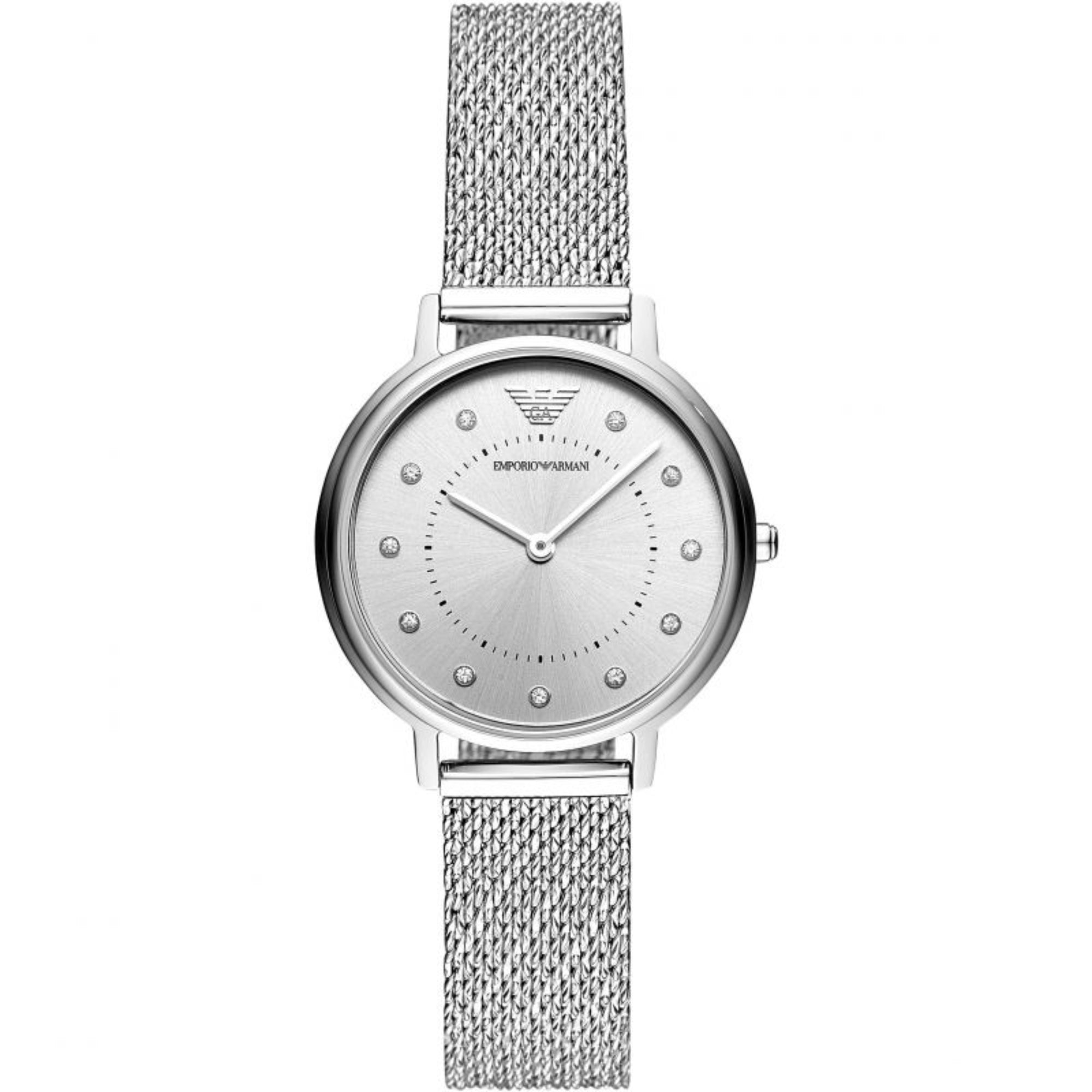 Emporio Armani Quartz Silver Dial Steel Strap Ladies Watch AR11128