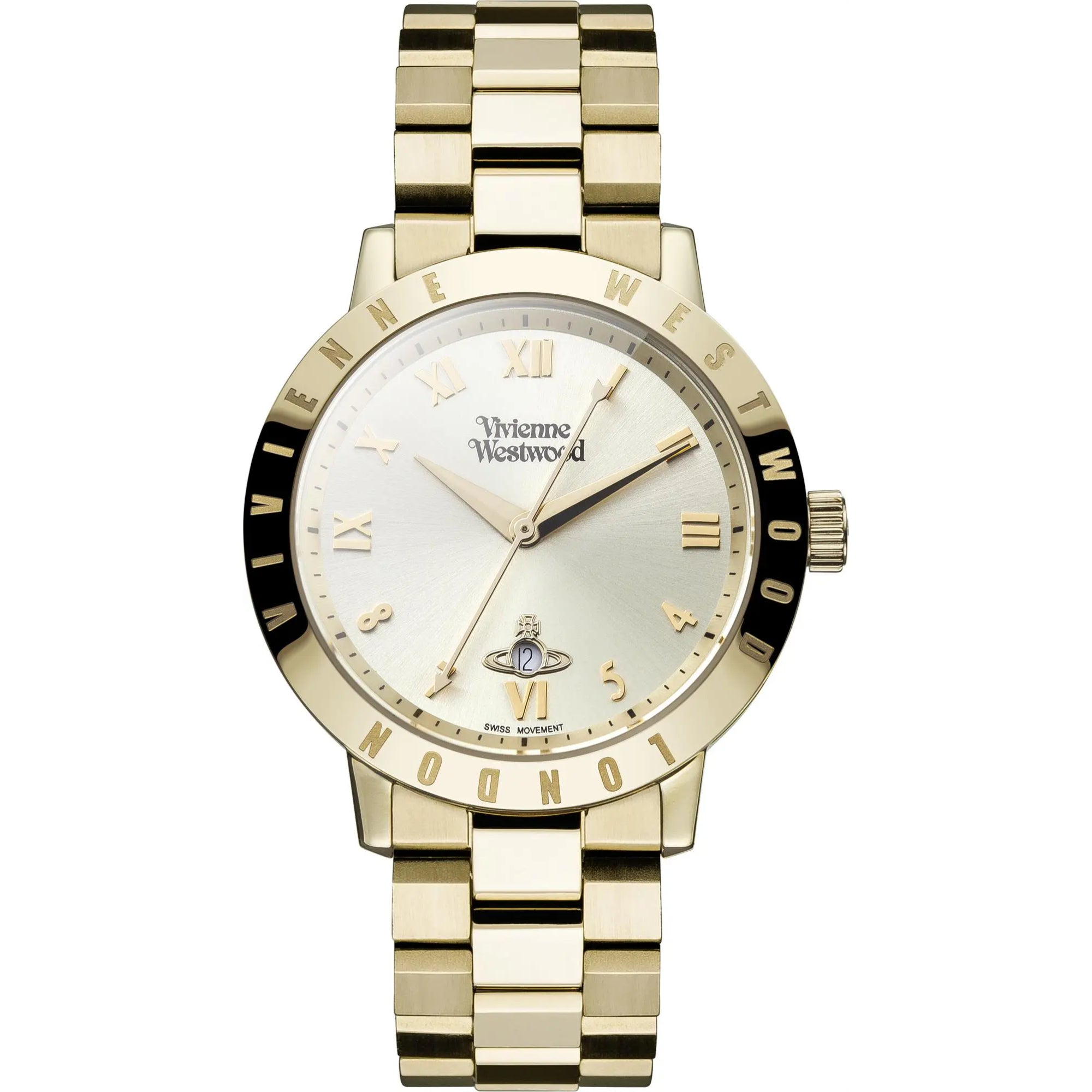 Vivienne Westwood Bloomsbury Quartz Gold Dial Gold PVD Stainless Steel Ladies Watch VV152GDGD - WatchNation