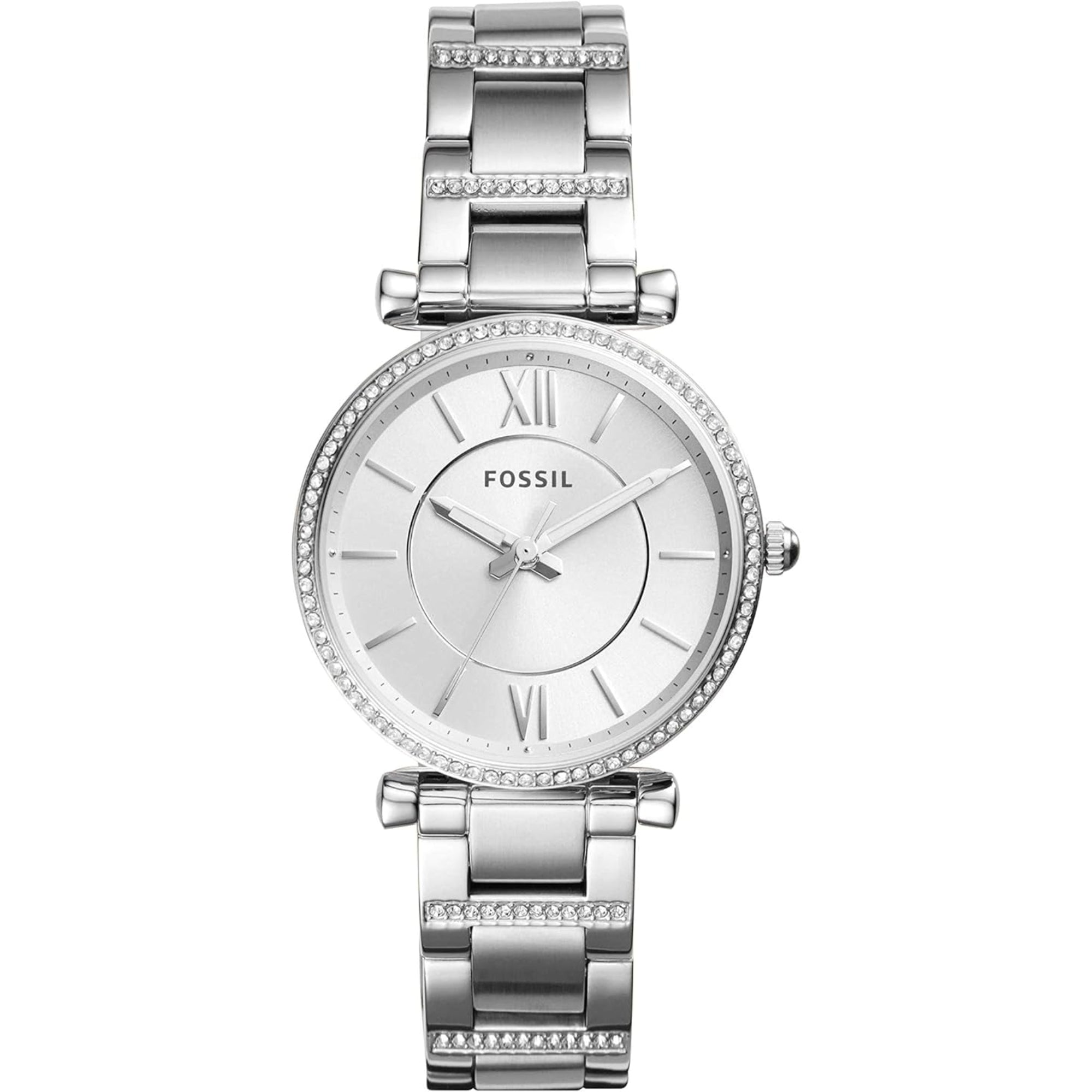 Fossil Carlie Stainless Steel Silver Dial Women's Watch ES4341