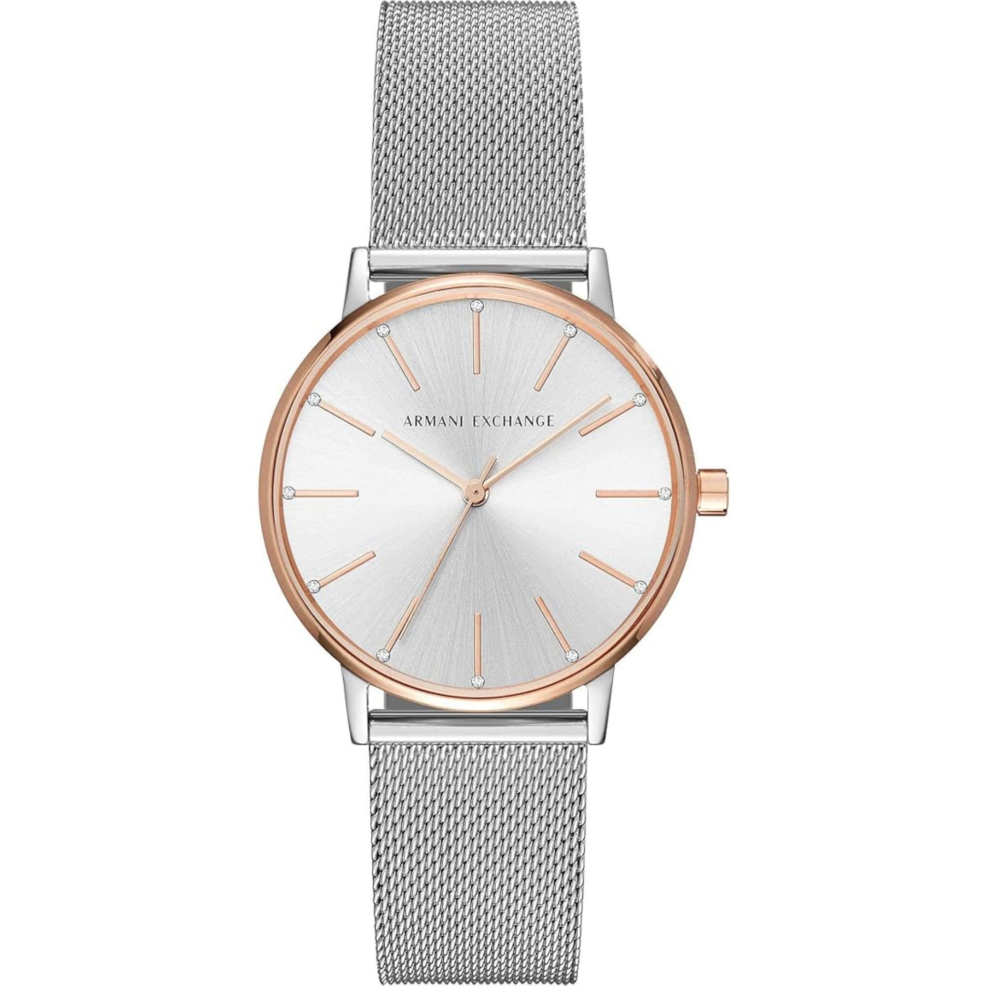 Armani Exchange Quartz Silver Dial Steel Strap Women's Watch AX5537