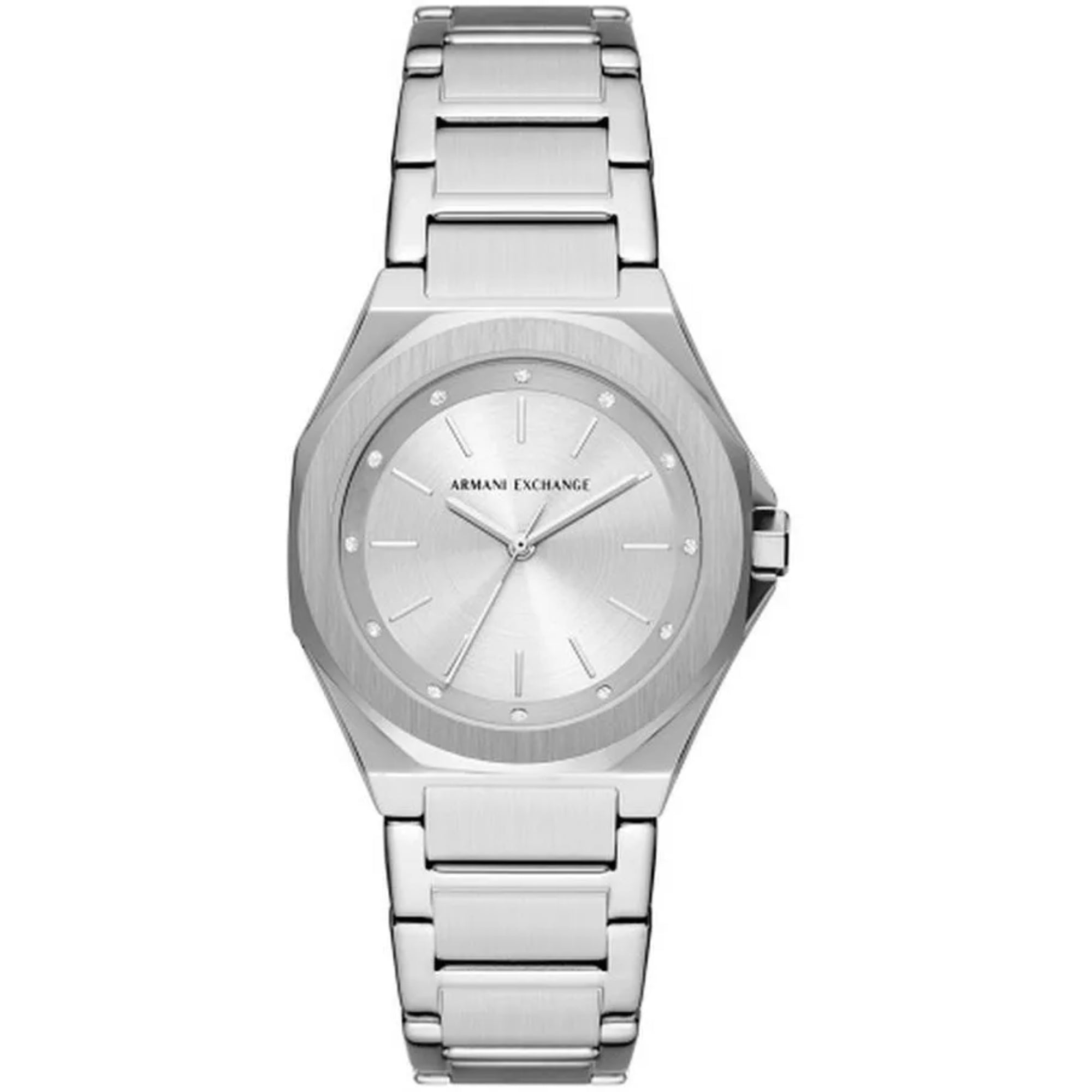 Armani Exchange Quartz Silver Dial Steel Strap Women's Watch AX4606