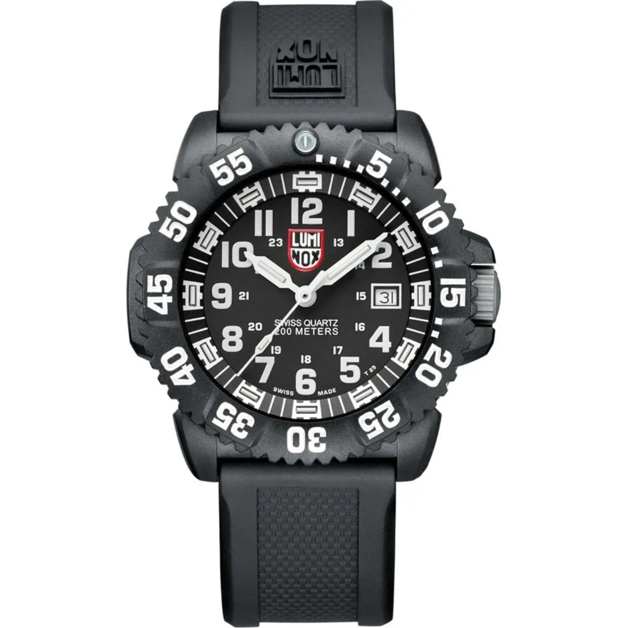 Luminox Original Navy SEAL 3000 Series Black CARBONOX Case And Rubber Strap Black Dial Men's Watch XS.3051.F