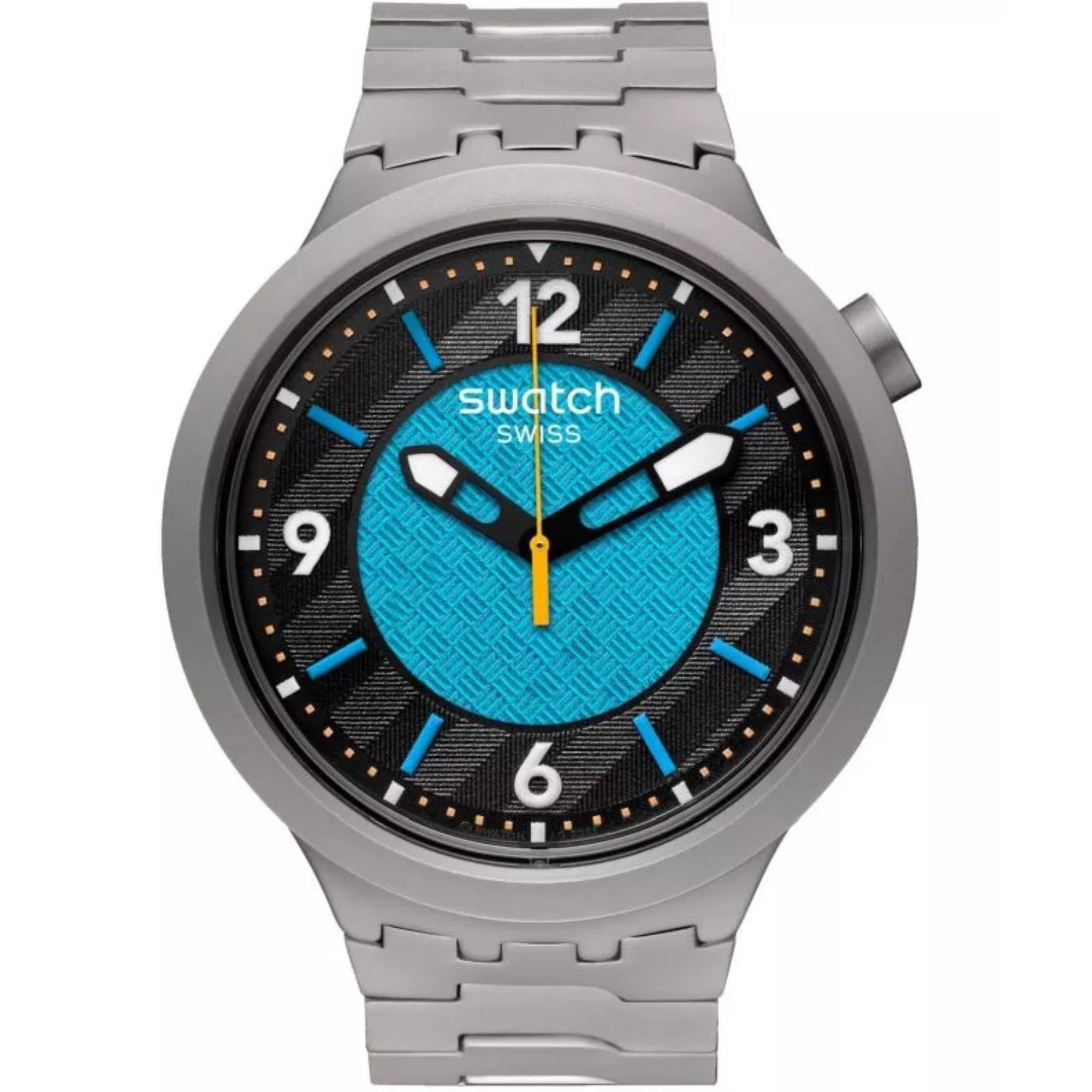 Swatch Big Bold Irony Frostbloom Quartz Black Dial Steel Watch SB07S116G