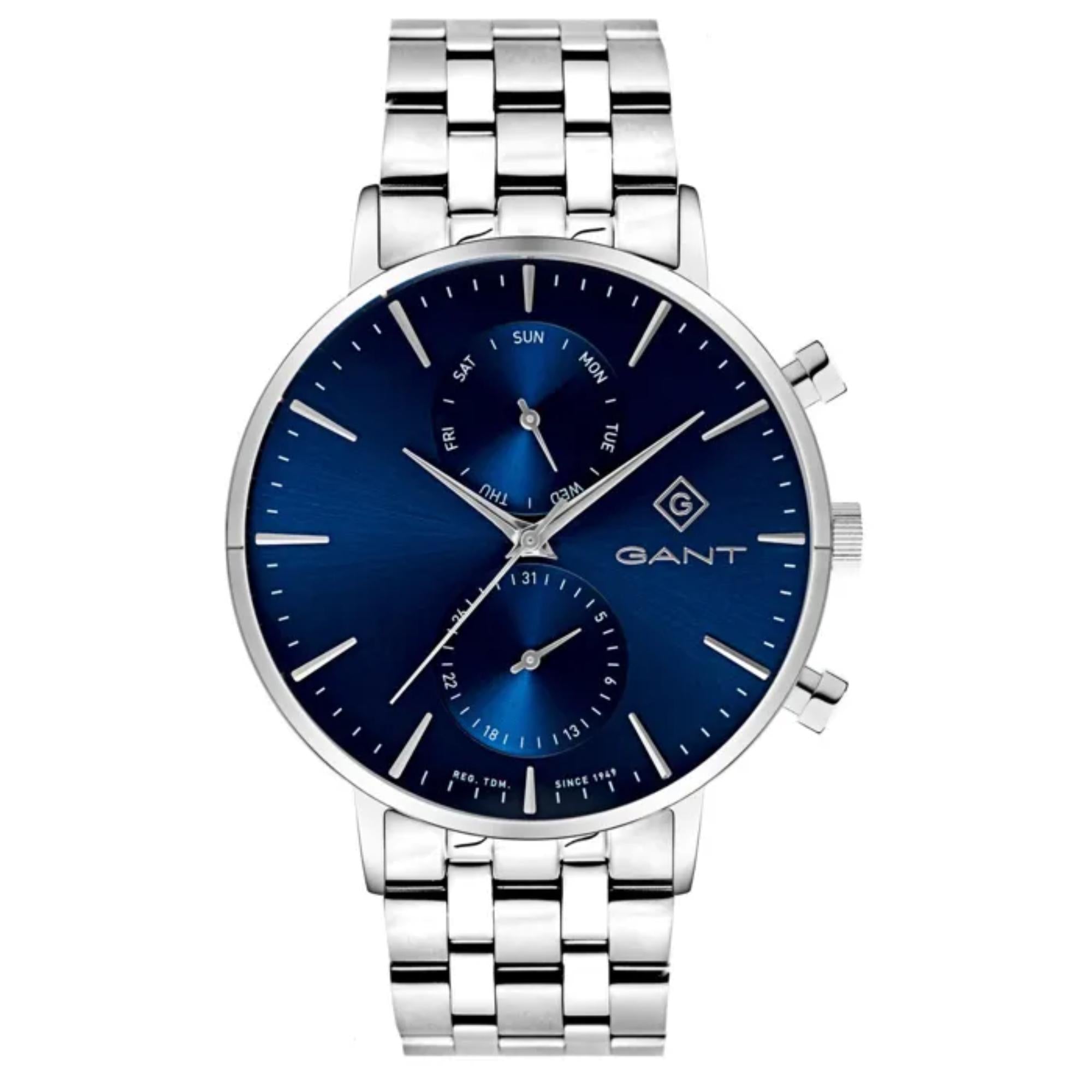 Gant Park Hill Quartz Blue Chronograph Dial Steel Bracelet Men's Watch G121003