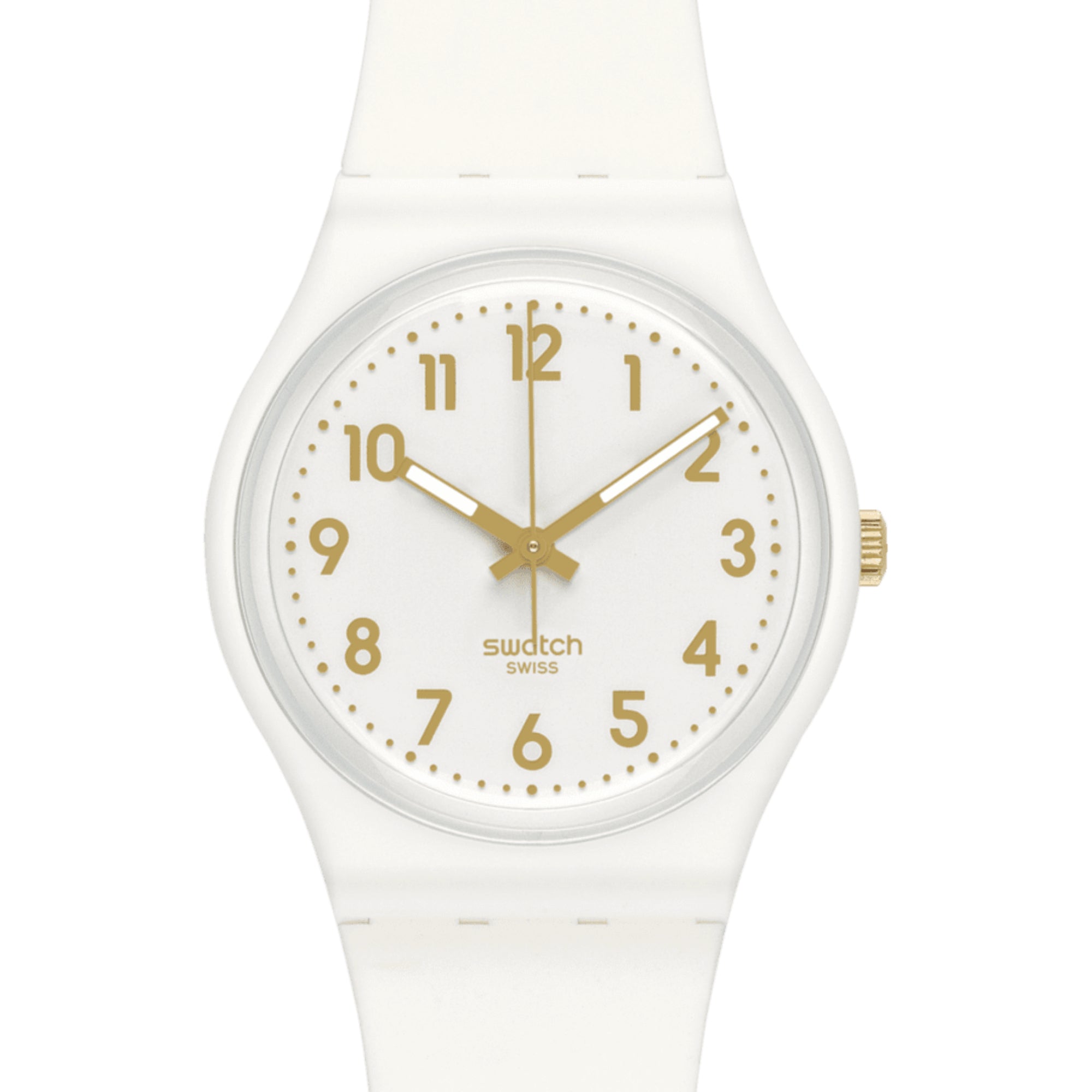Swatch WHITE BISHOP Classic Original Unisex White Dial Watch SO28W106-S14
