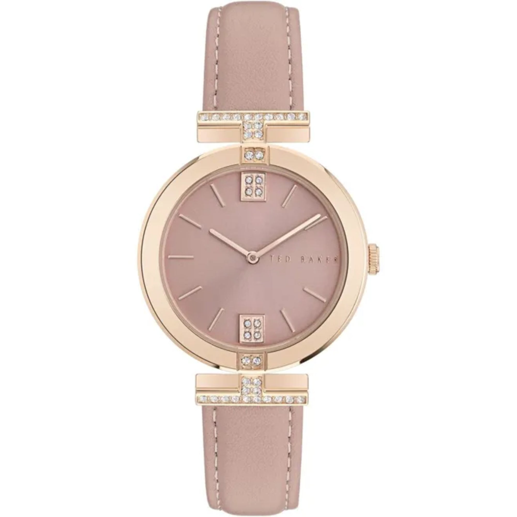 Ted Baker Pink Dial Leather Strap Ladies Watch BKPDAF302