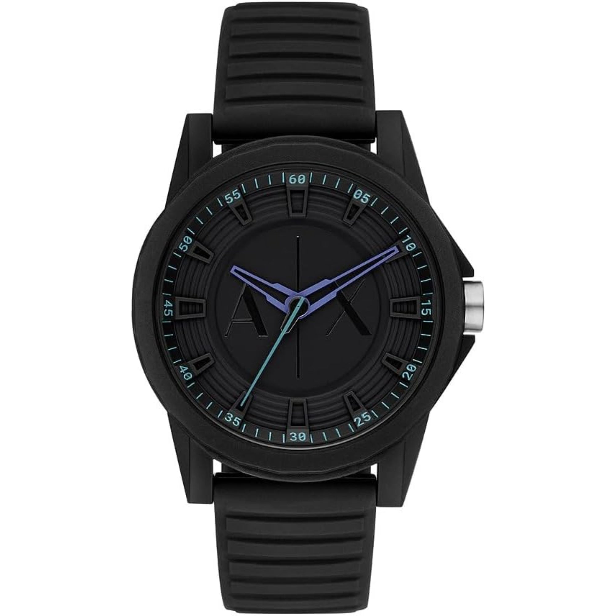 Armani Exchange Ourterbanks Black Dial Silicone Strap Men’s Watch AX2533