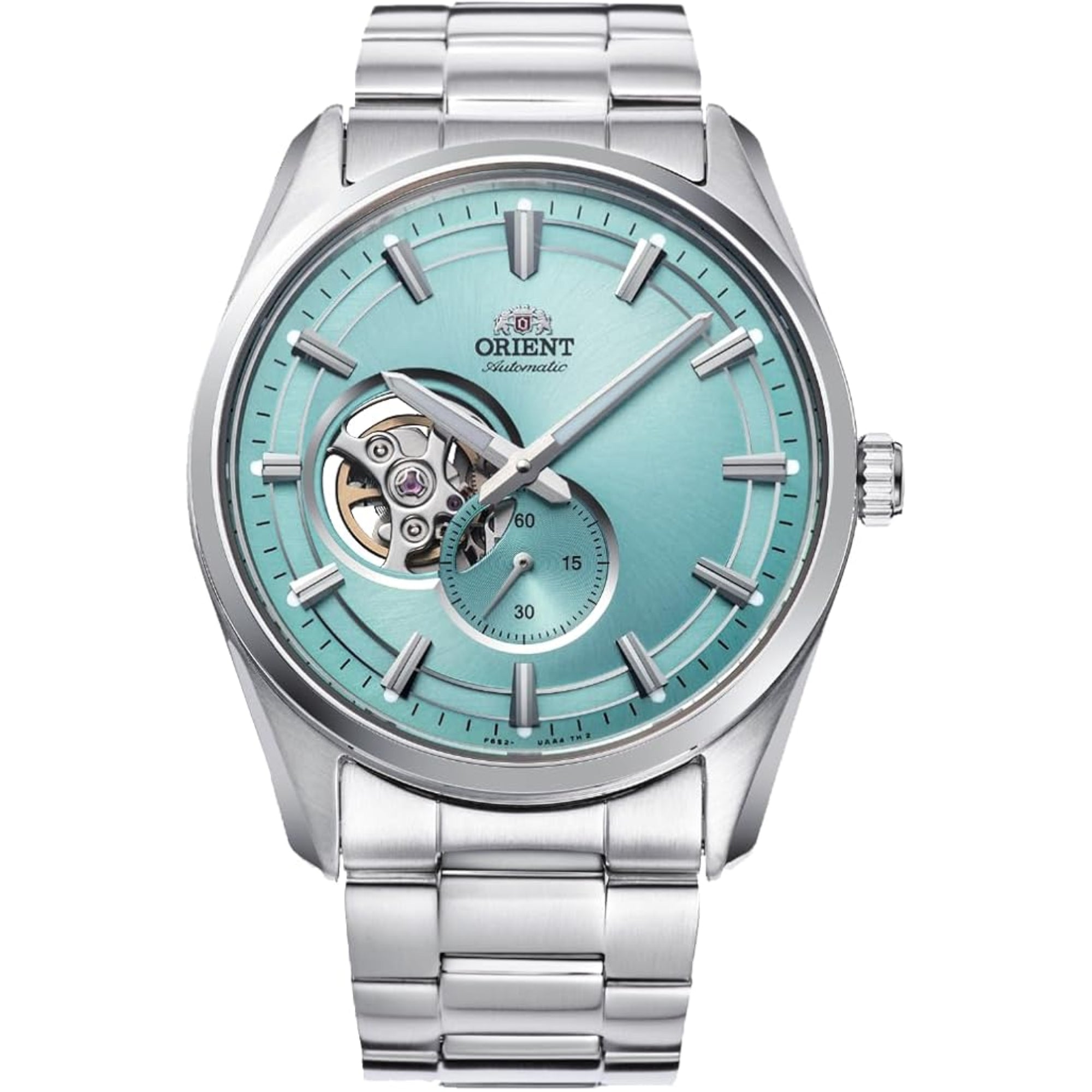 Orient Semi Skeleton Contemporary Blue Dial Stainless Steel Bracelet Men’s Watch RA-AR0009L10B