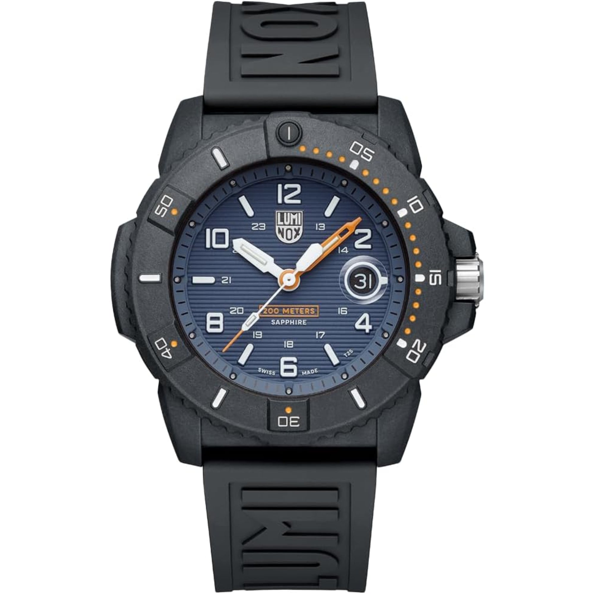 Luminox Navy Seal 3600 Series Blue Dial Black Silicone Strap Men's Watch XS.3602.NSF