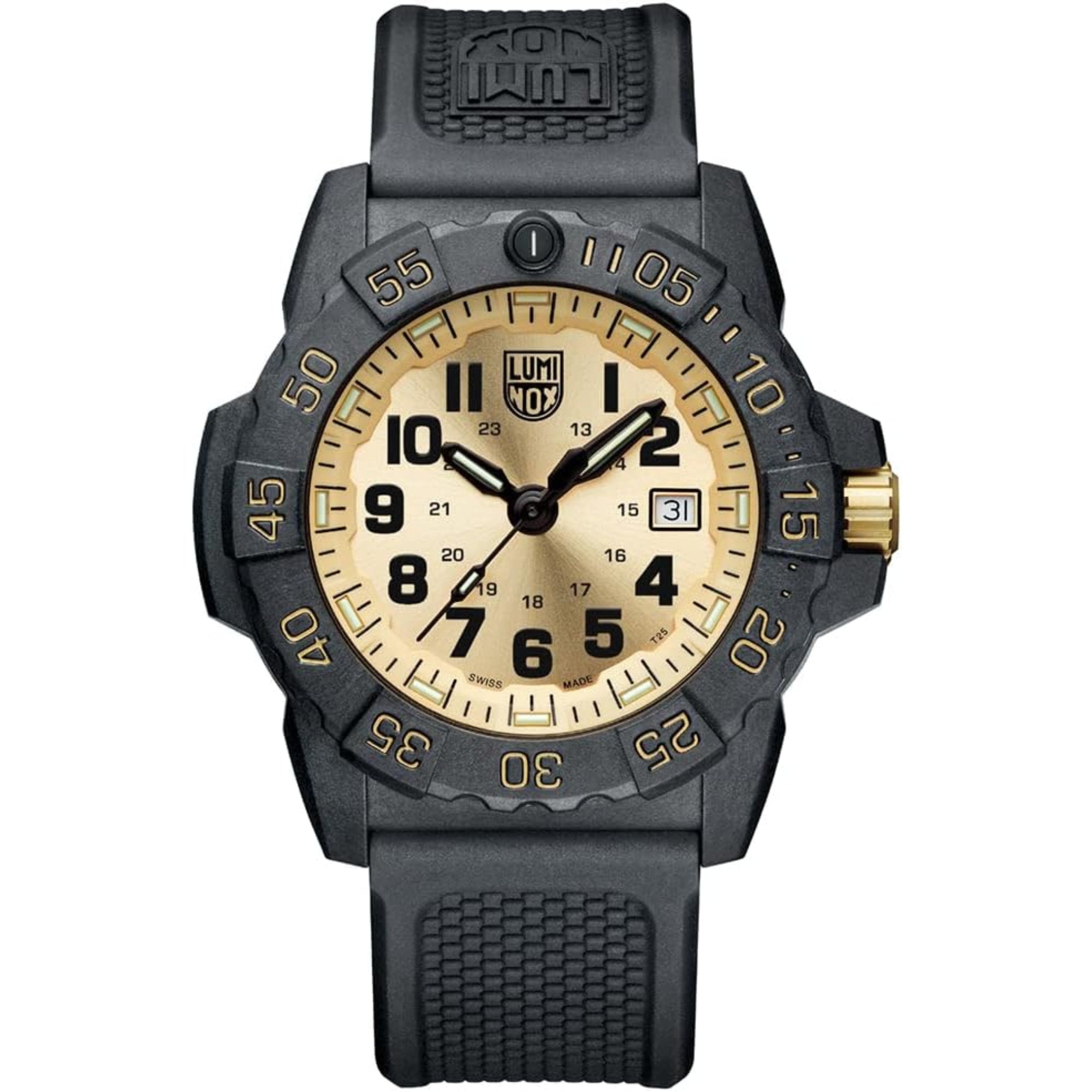 Luminox Navy Seal Gold Dial Limited Edition Rubber Strap Men's Watch XS.3505.GP.SET
