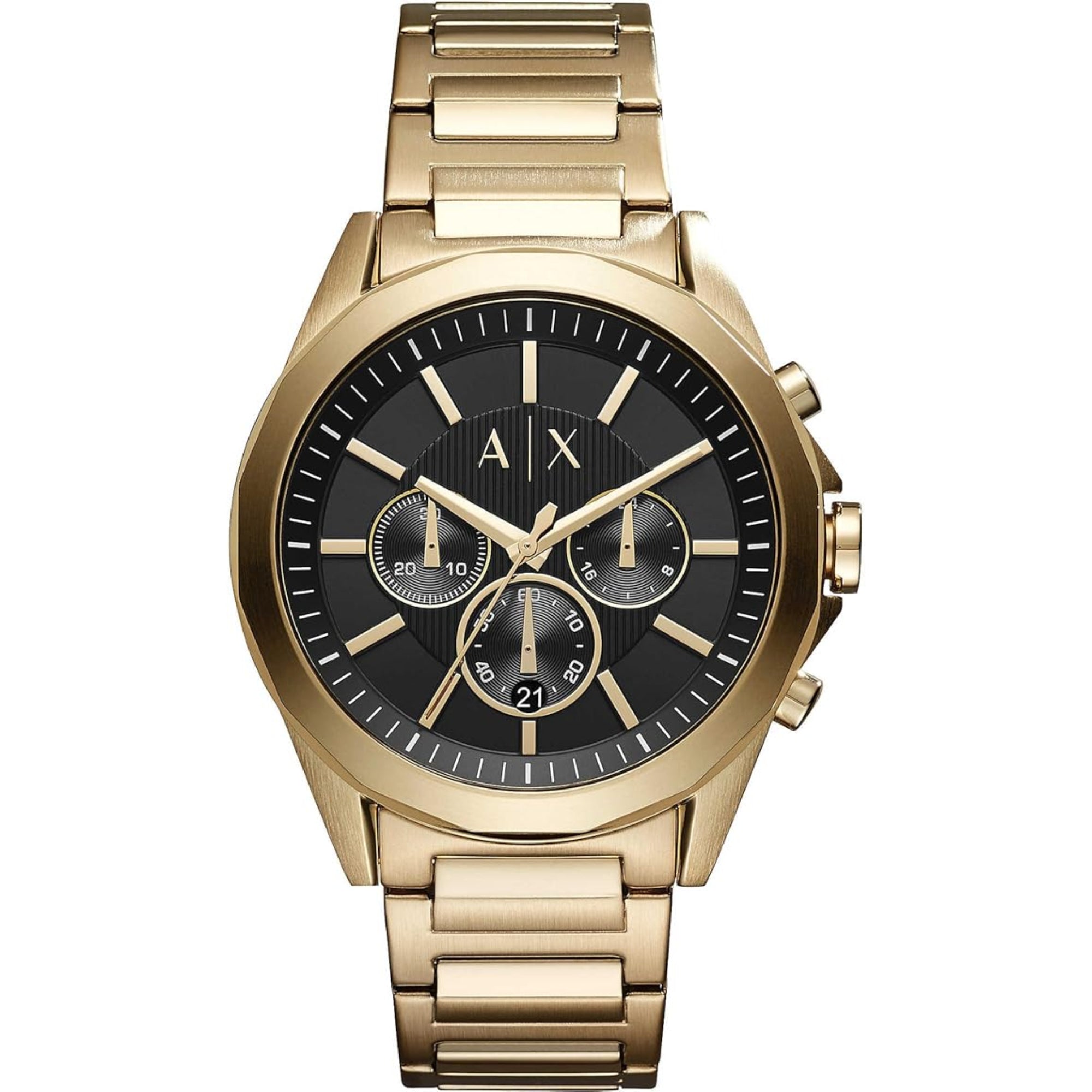 Armani Exchange Chronograph Black Dial Steel Strap Men’s Watch AX2611