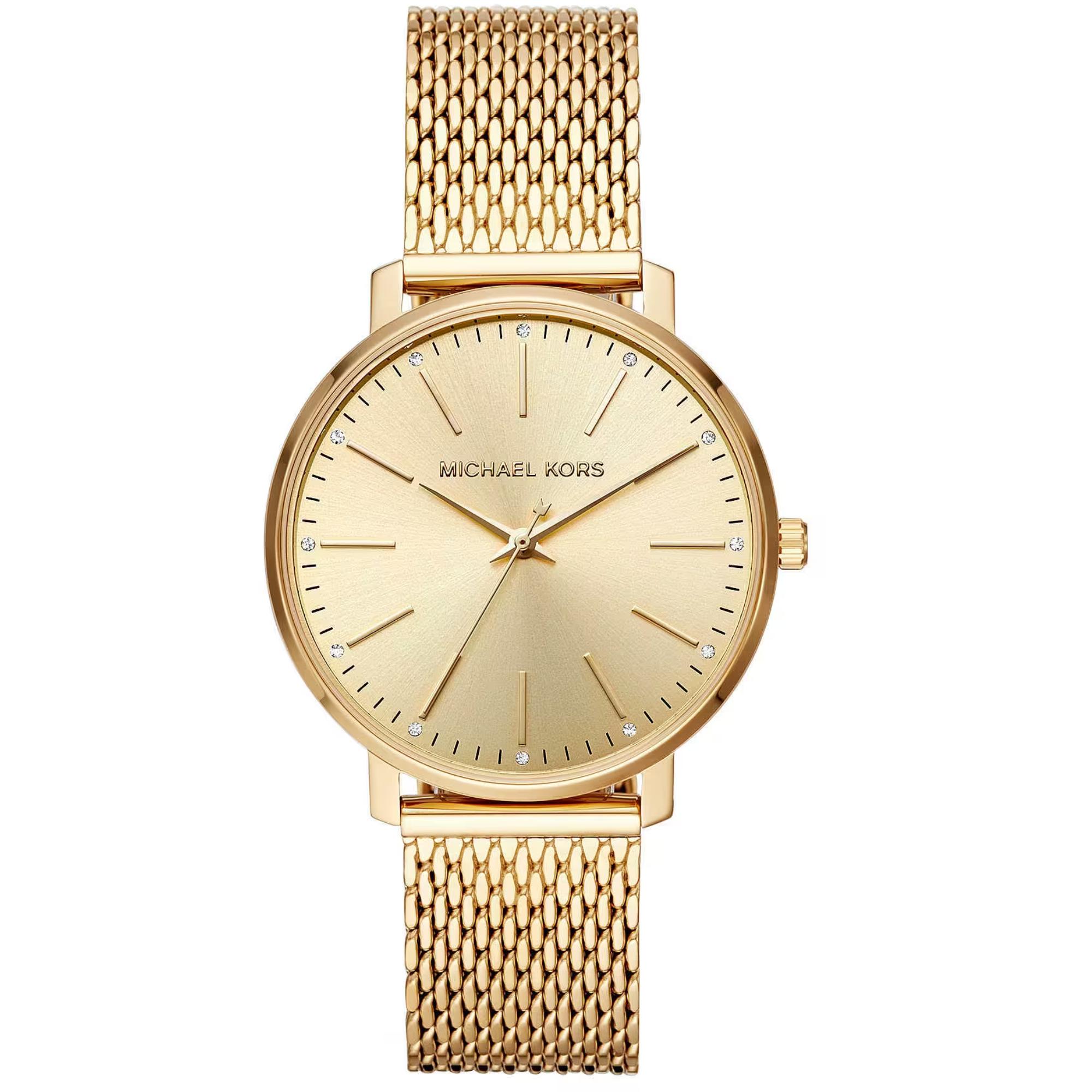 Michael Kors Pyper Gold-Tone Stainless Steel Strap Gold Dial Women’s Watch MK4339