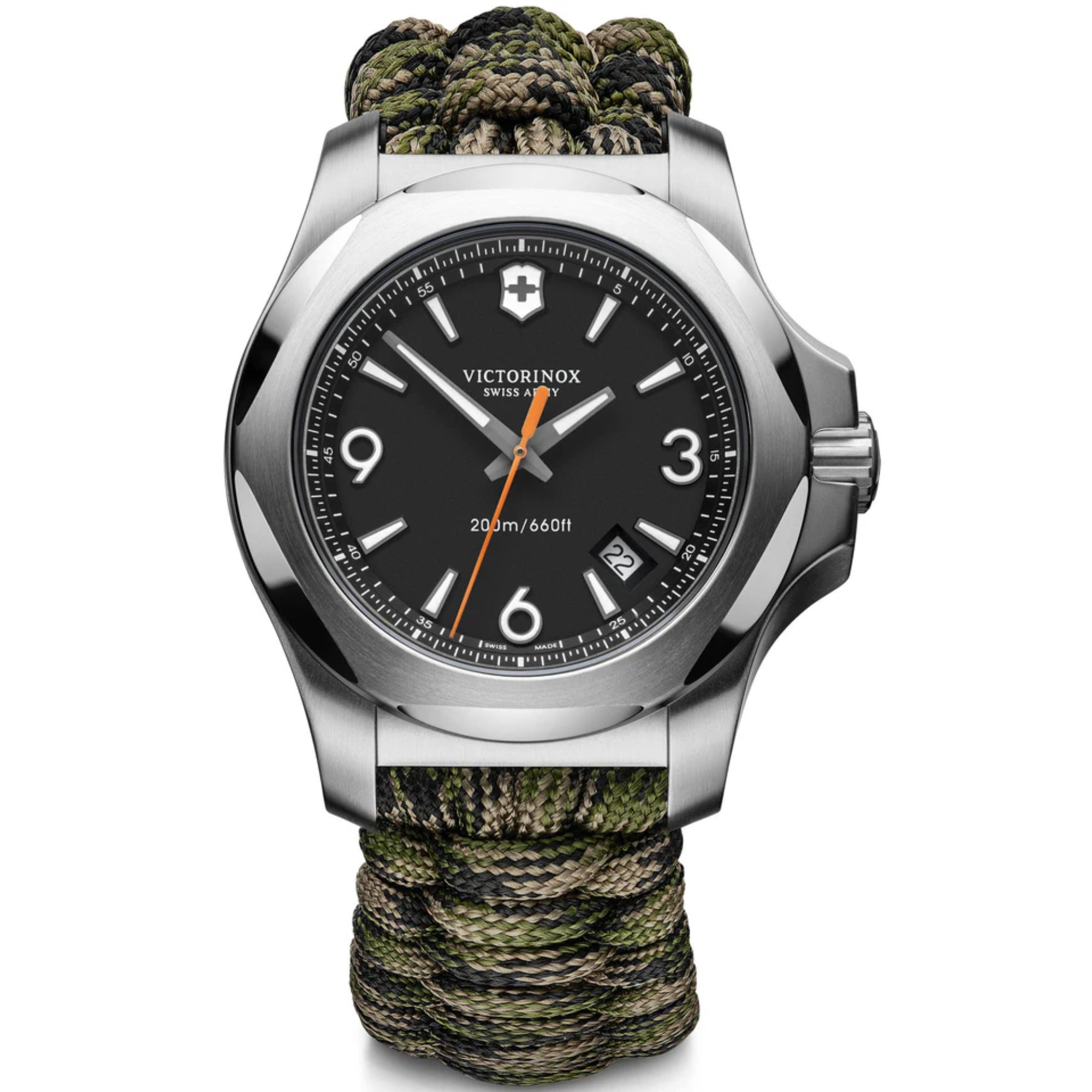 Victorinox I.N.O.X Autumn Paracord Silver Stainless Steel Quartz Men's Watch 241894
