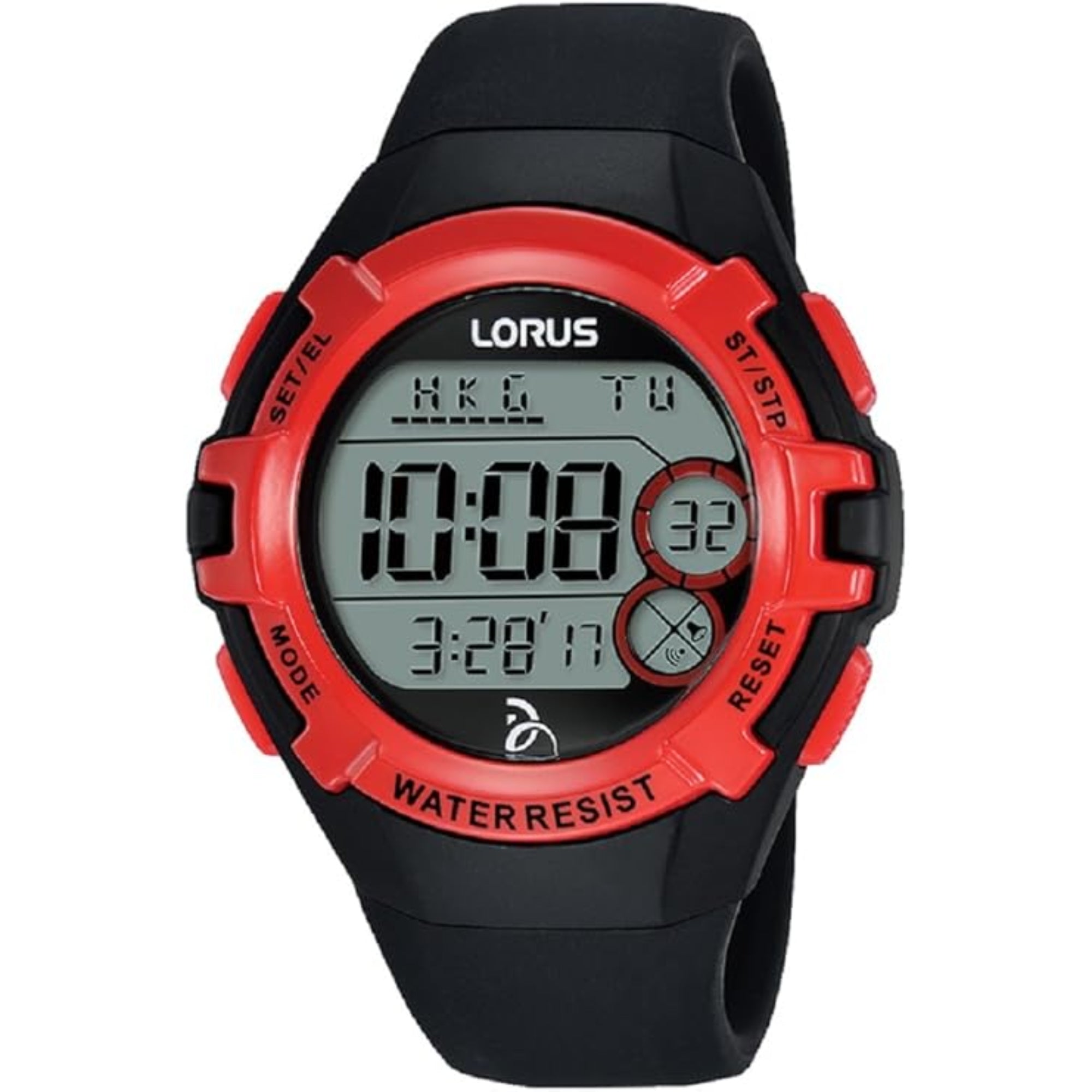 Lorus Novak Djokovic Foundation Red and Black Rubber Strap Men's Watch R2389LX9