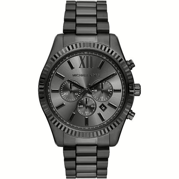 Michael Kors Lexington Chronograph Black Stainless Steel Strap Black Dial Men’s Watch MK9154