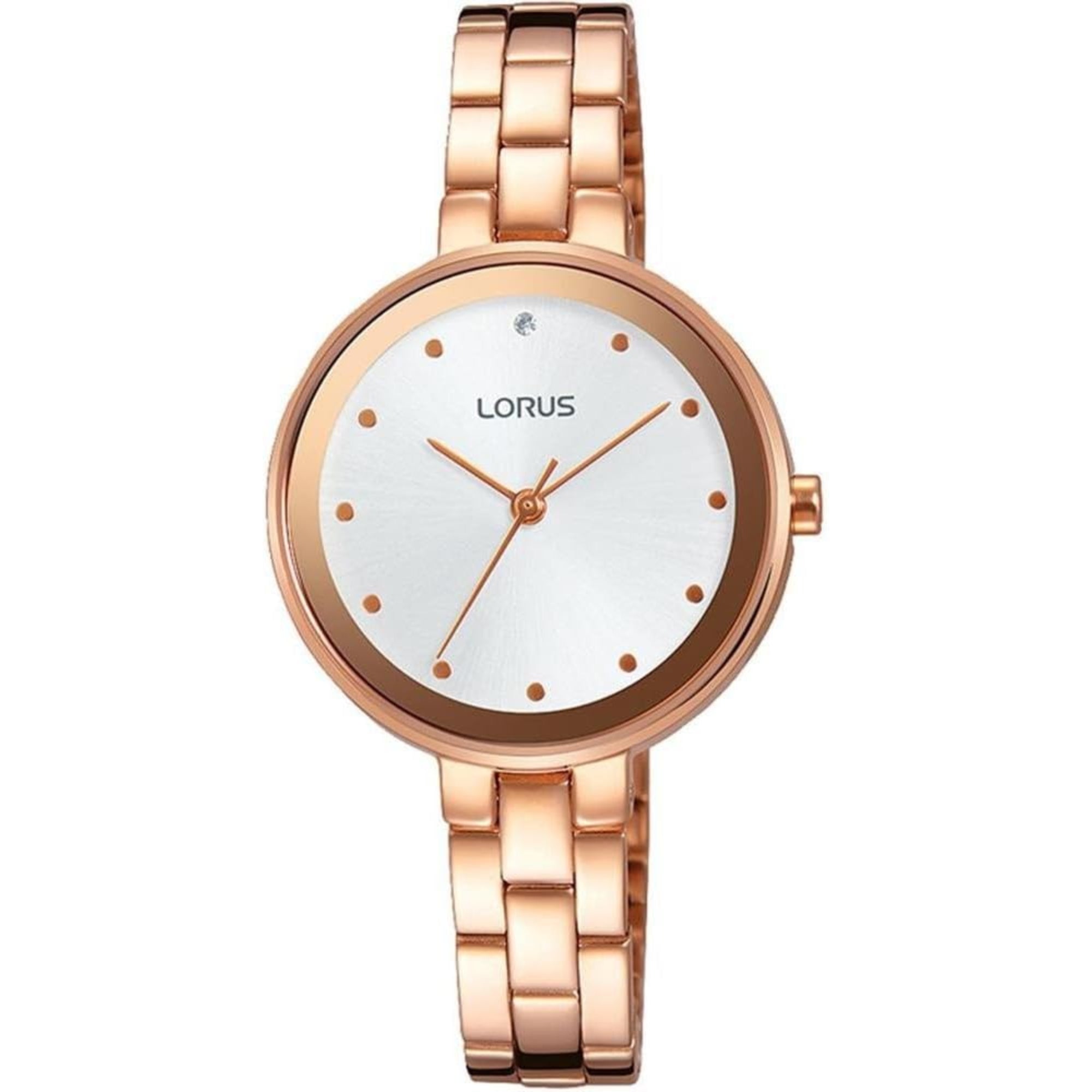 Lorus Dress Rose White Dial Women's Watch RG260LX9