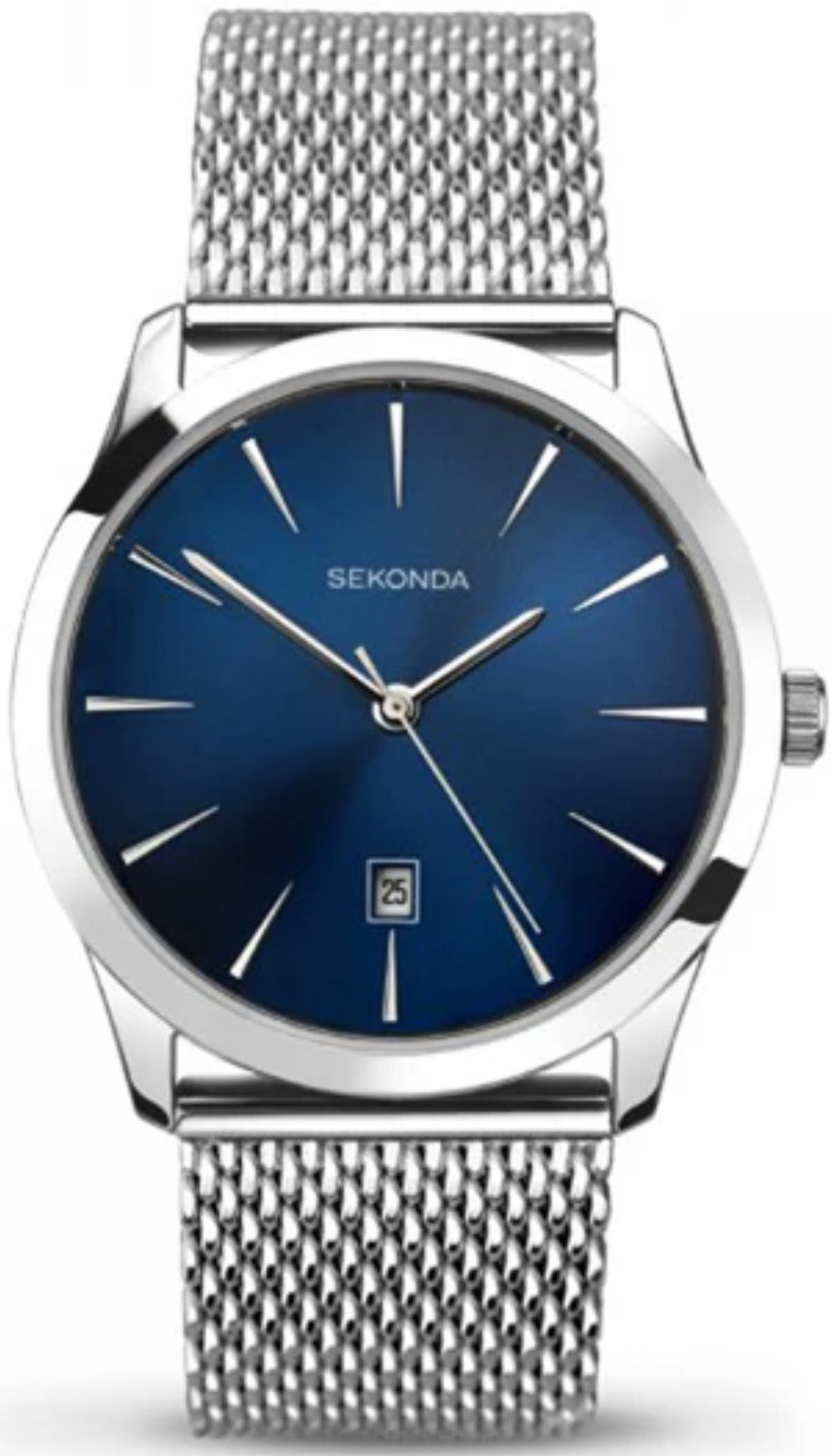 Sekonda Dress Quartz Blue Dial Stainless Steel Mesh Bracelet Men's Watch 1065