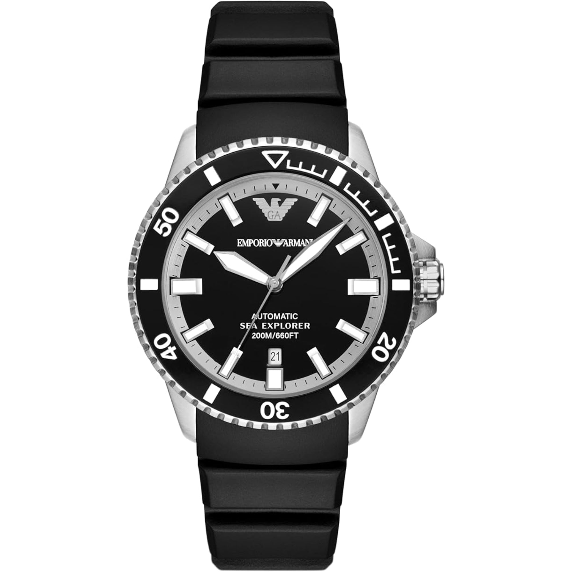 Emporio Armani Sea Explorer Automatic Black Dial Men's Watch AR60078
