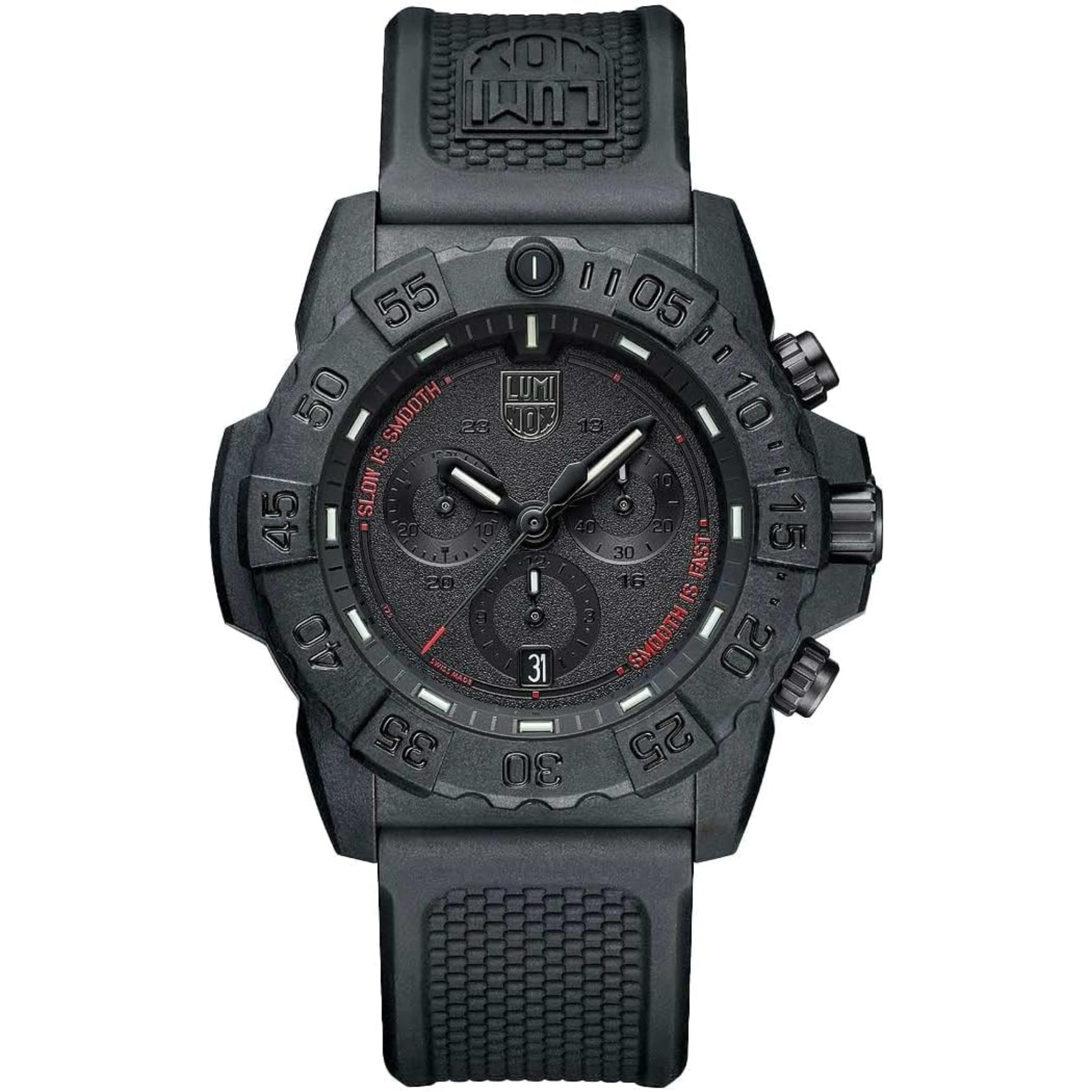 Luminox Navy Seal Chrono Black Dial Black Rubber Strap Men's Watch XS.3581.SIS