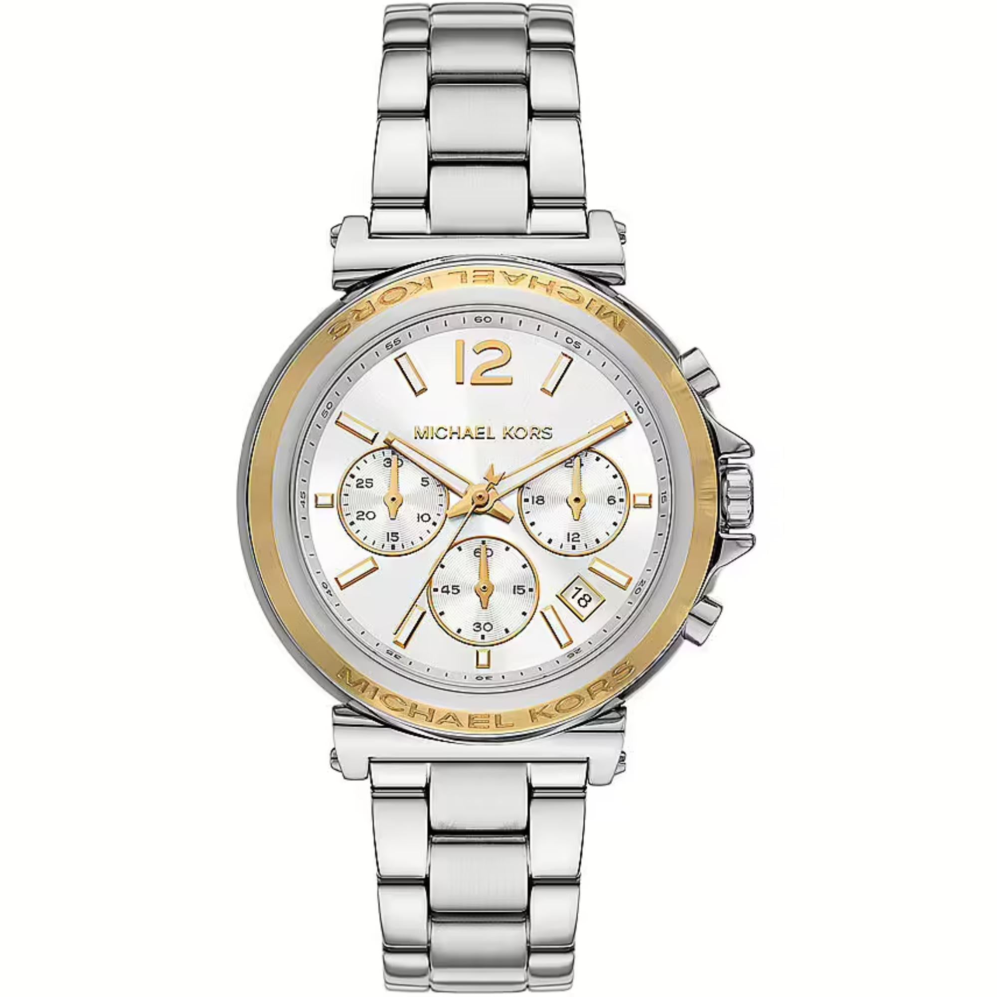 Michael Kors Maren Chronograph Stainless Steel White Dial Women's Watch MK7495