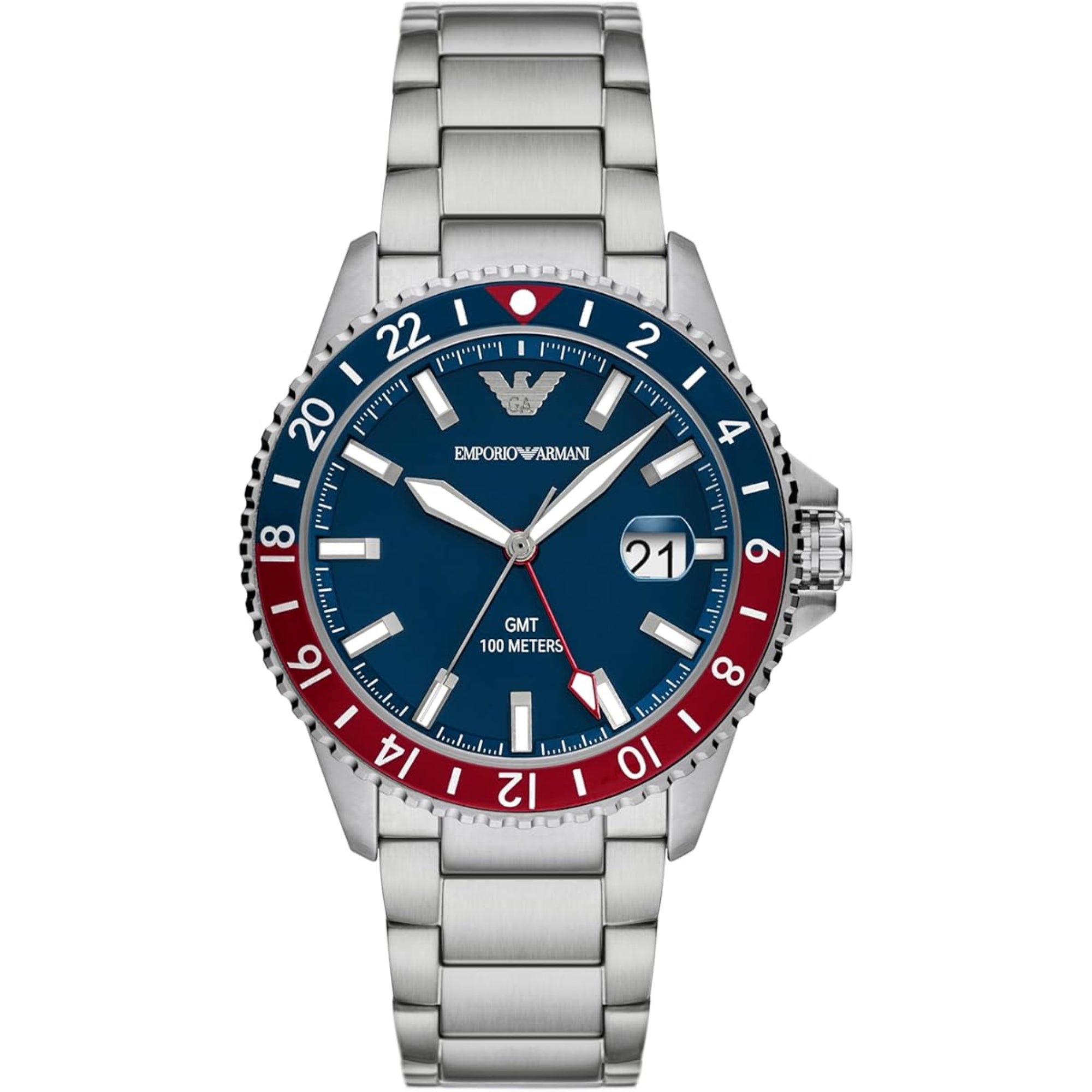 Emporio Armani GMT Quartz Blue Dial Men’s Watch AR11590