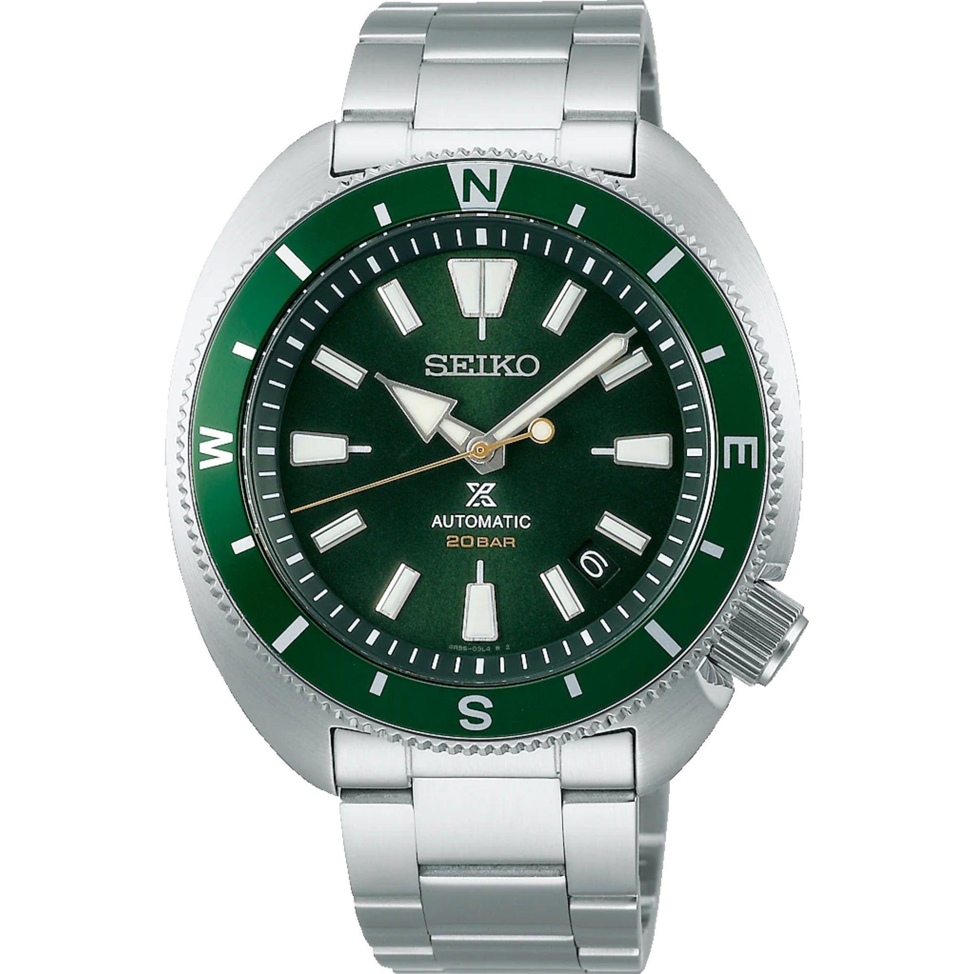 Seiko Prospex Tortoise Automatic Green Dial Steel Bracelet Men's Watch SRPH15K1
