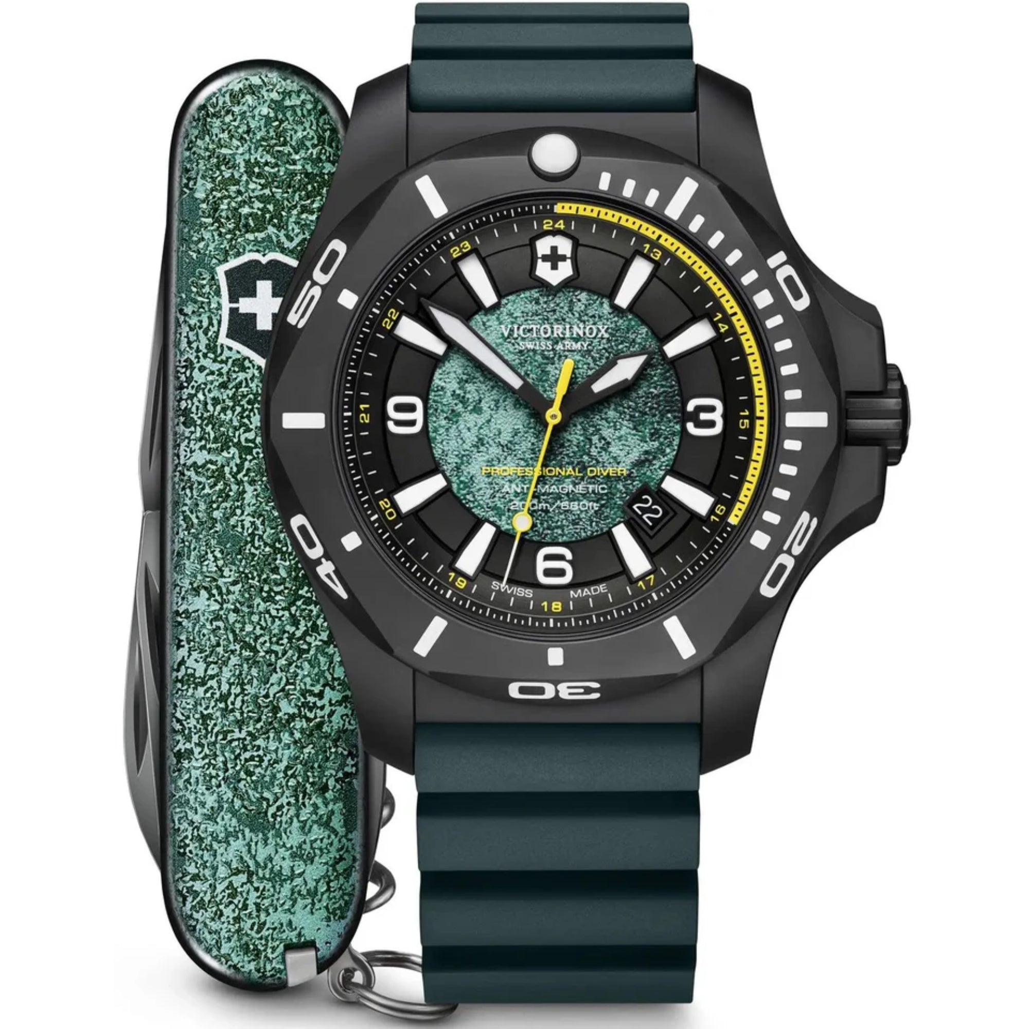 Victorinox I.N.O.X Professional Diver Limited Edition Titanium Quartz Black Rubber Strap Men's Watch 241957.1