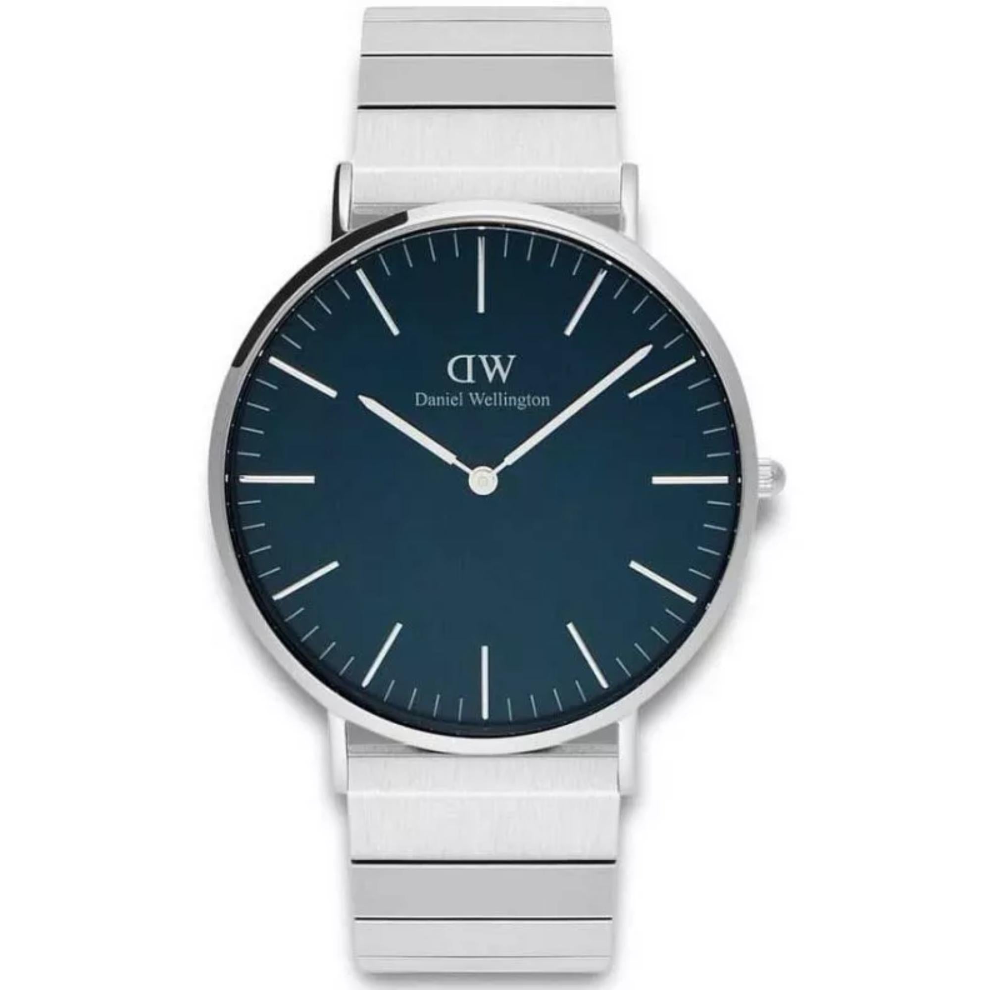 Daniel Wellington Classic Piano Link Arctic Blue Dial Stainless Steel Strap Men’s Watch DW00100776